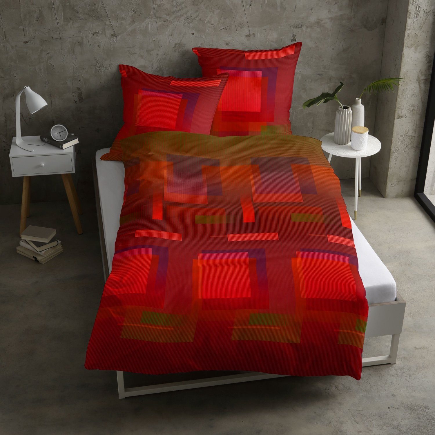 CASATEX Bettwäsche Escape Rot Satin, Satin, günstig online kaufen