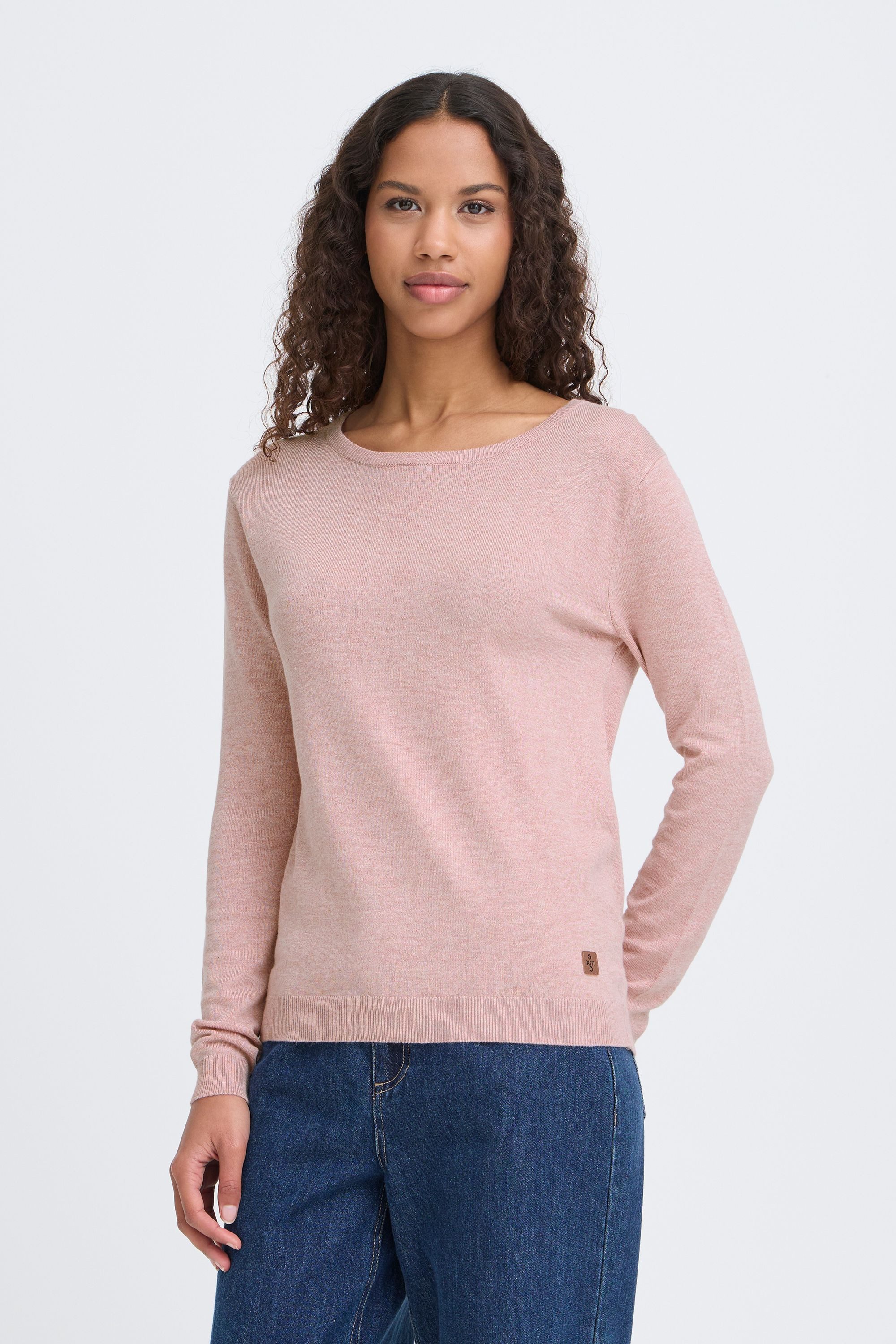 OXMO Strickpullover OXEdda Gemütlicher Basic Feinstrickpullover