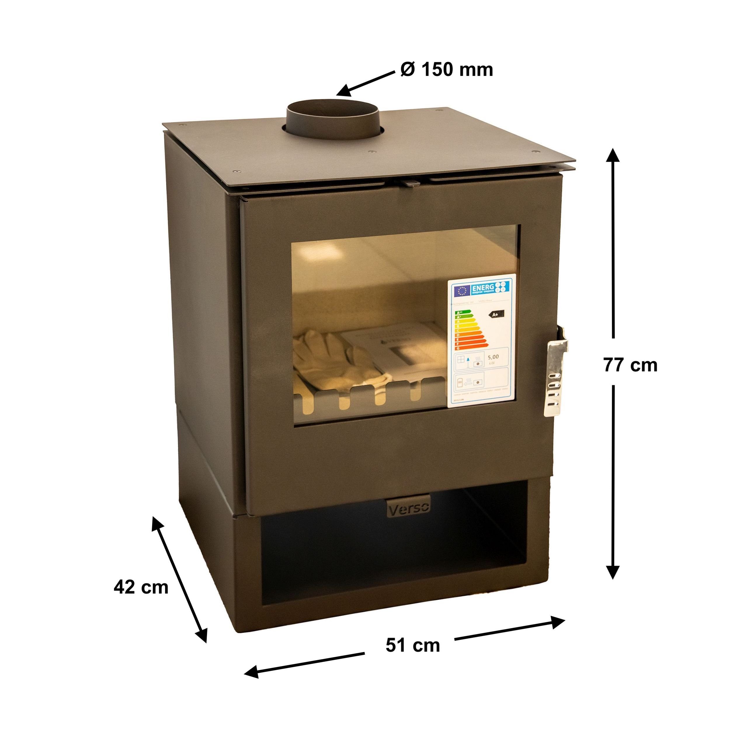 Verso Kaminofen Holz Rheia Holzofen Kamin Dauerbrandofen Dauerbrand günstig online kaufen