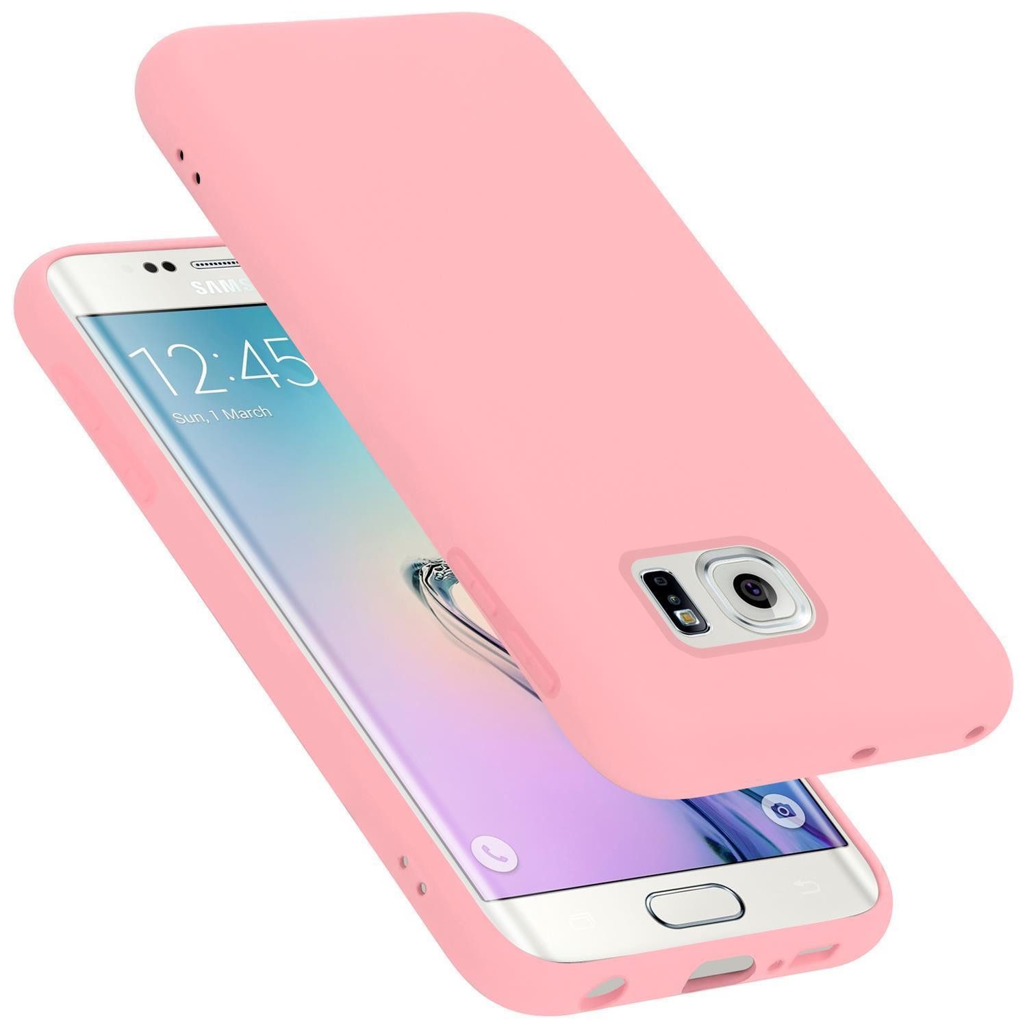 Cadorabo Handyhülle für Samsung Galaxy S6 EDGE PLUS Hülle Samsung Galaxy S6 EDGE PLUS, Flexible Hülle TPU Silikon Schutzhülle Back Cover Case