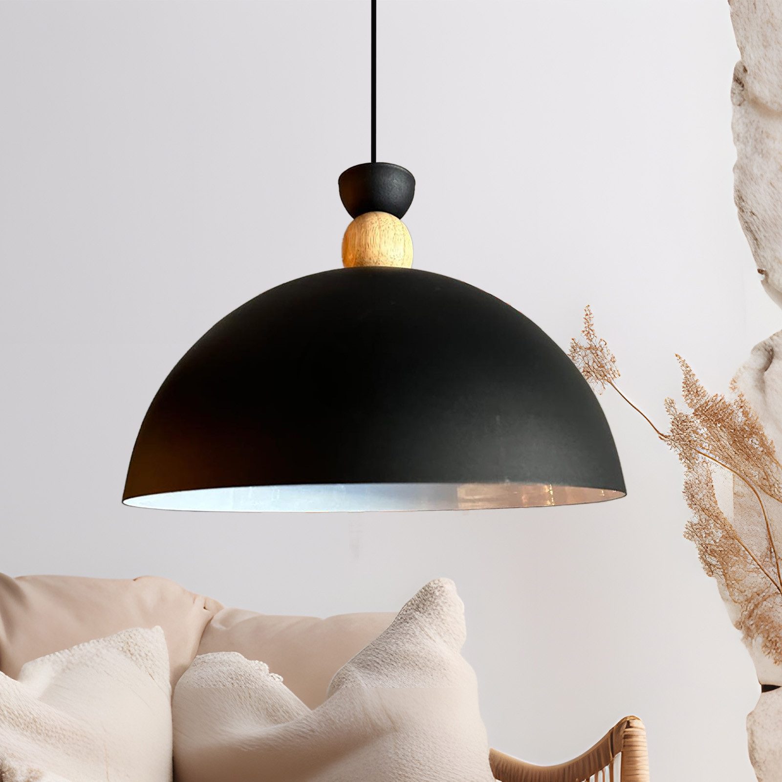 Bamyum Pendelleuchte Pendelleuchte Yimpi Hängelampe Industrial Ø30 cm, E27, Moderne Lampe, ohne Leuchtmittel, E27, Dimmbar, Einstellbare Kabellänge