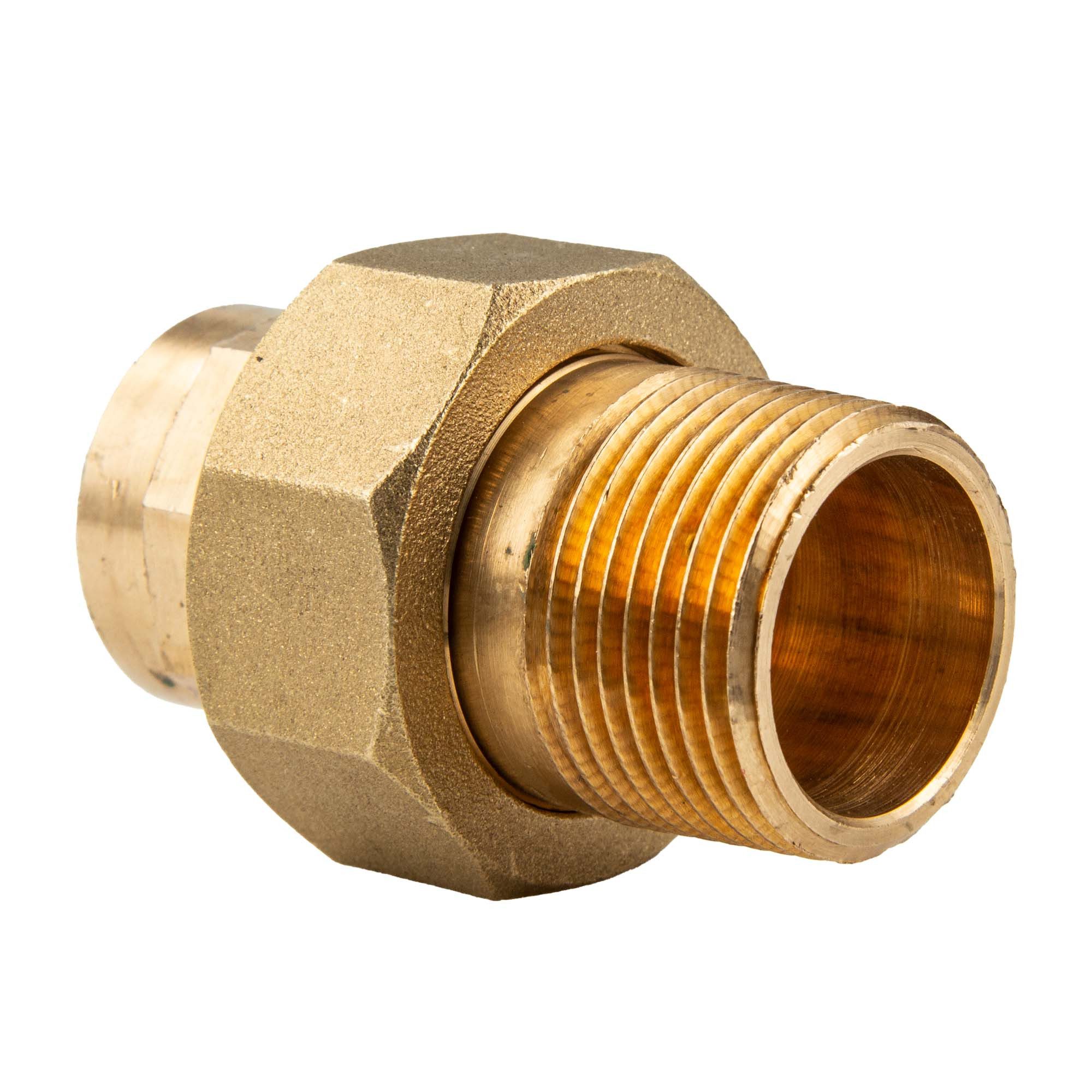 Conex Bänninger Lötfitting Rotguss-Verschraubung flachdichtend mit AG - Typ 4331G, 15 mm x 1/2 Zoll