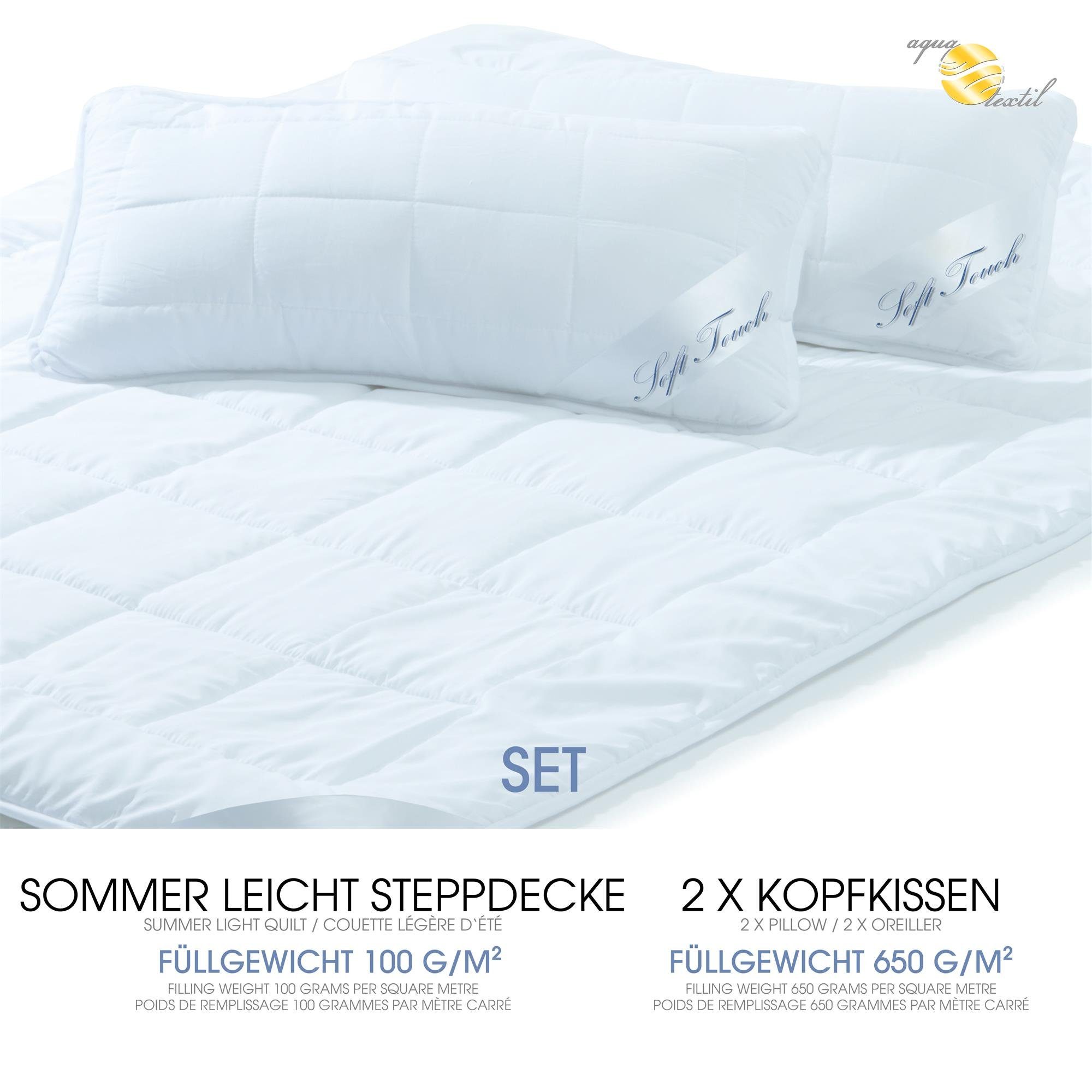 aqua-textil Bettdecke, Kopfkissen + Topper Soft günstig online kaufen