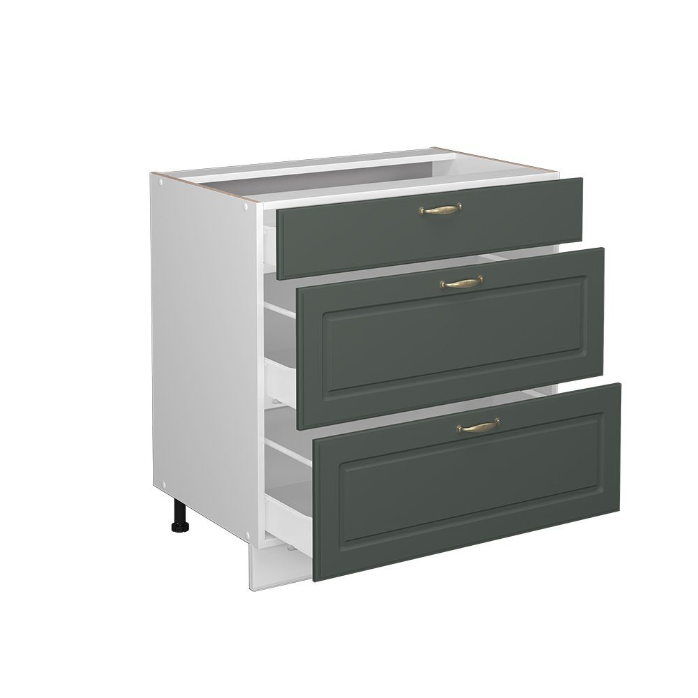 Vicco Midischrank Fame-Line Grün-Gold LH/Weiß 80x82cm günstig online kaufen