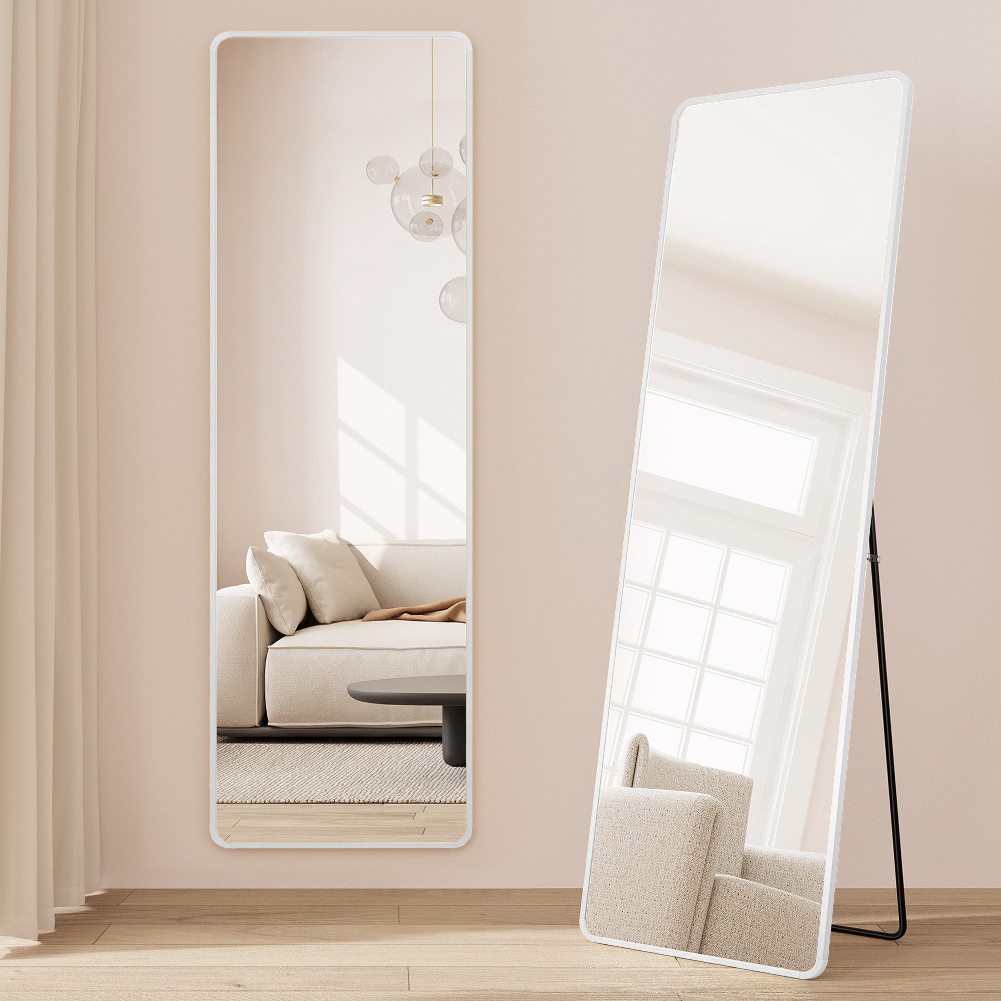 SONGMICS Standspiegel, Ganzkörperspiegel, 160 x 50 / 140 x 40 cm, stehend o günstig online kaufen