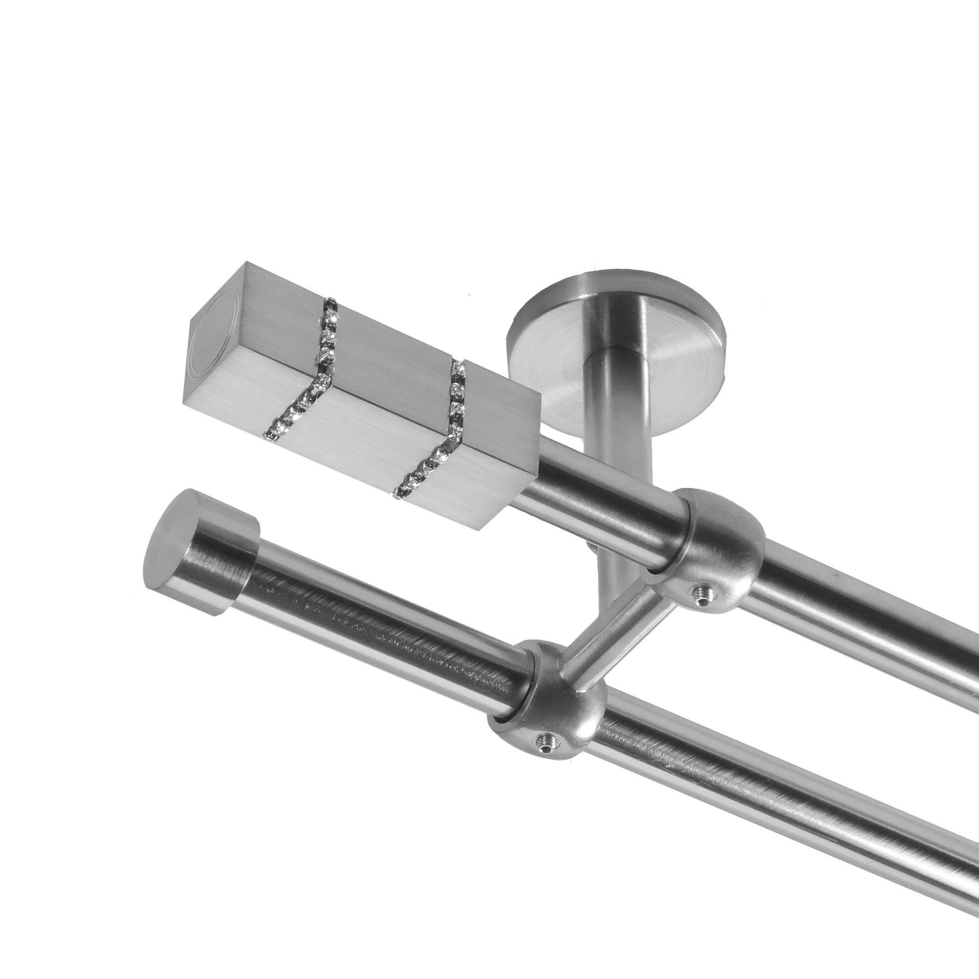 BASIT Gardinenstange Rohr Edelstahloptik 16 mm günstig online kaufen