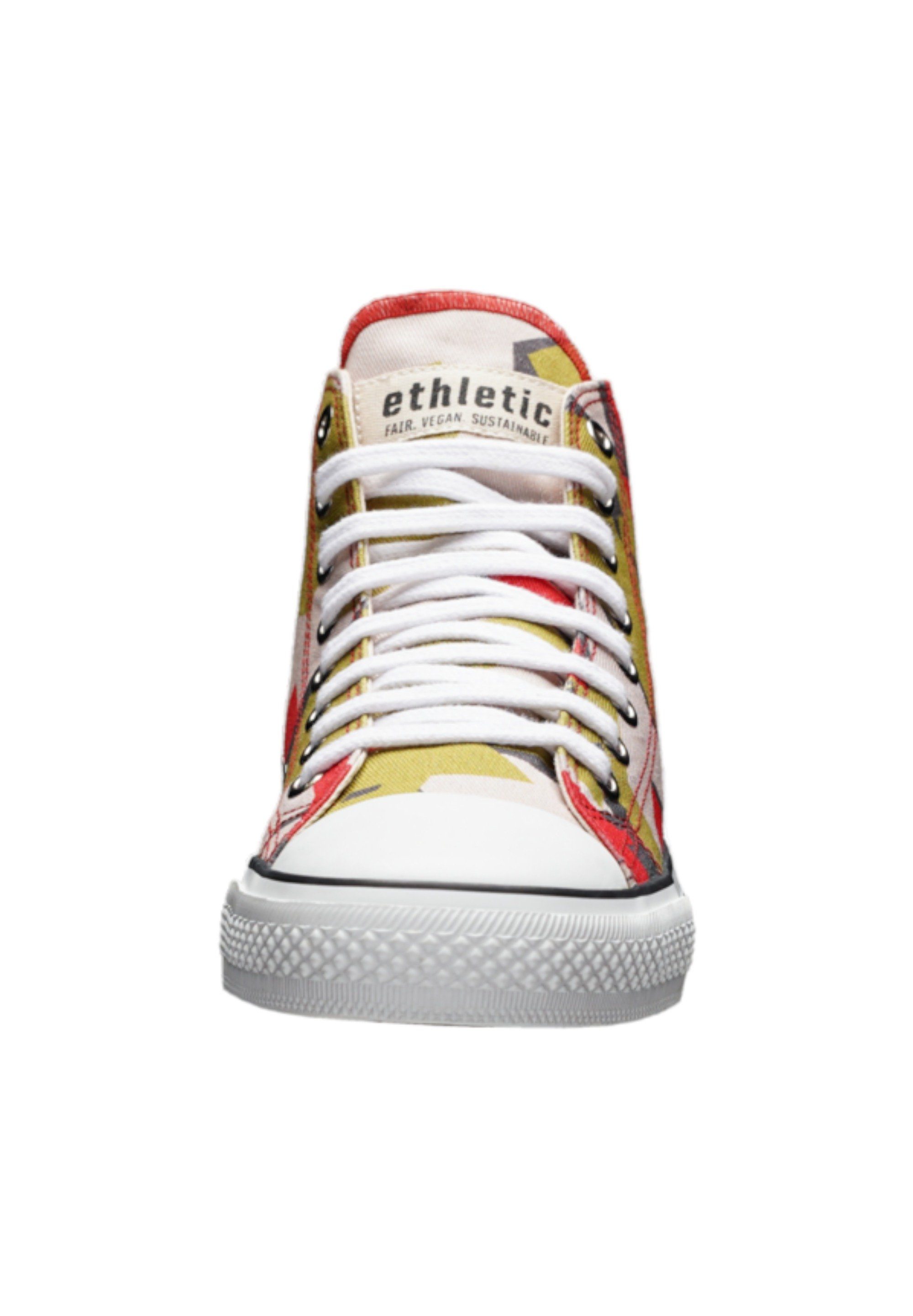 White Cap Hi ETHLETIC Red Sneaker Produkt Just Fairtrade - Camou White Cut