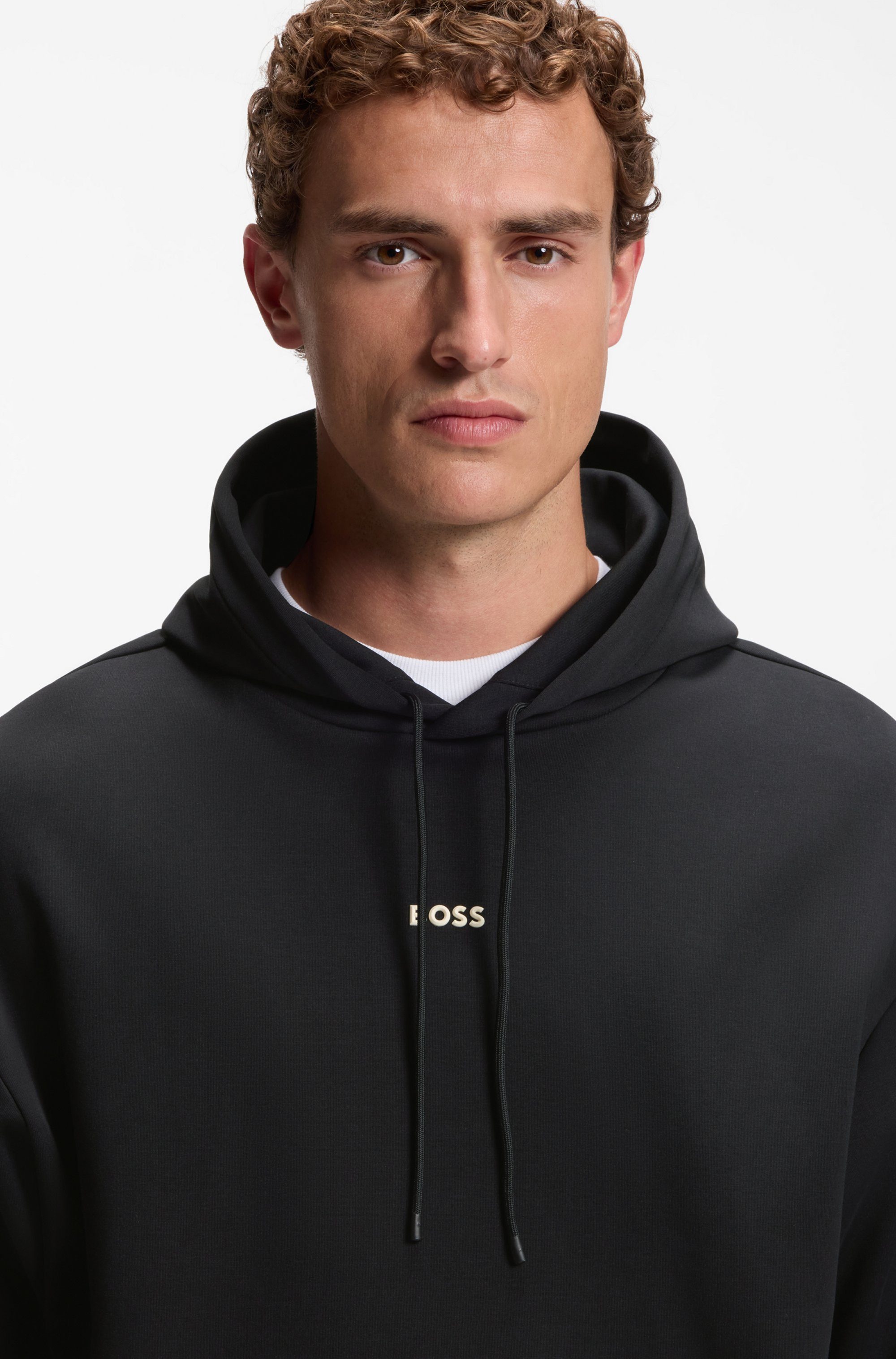 BOSS GREEN Kapuzensweatshirt Sly Zone Kapuze mit Kordelzug, Regular Fit, Kängurutasche