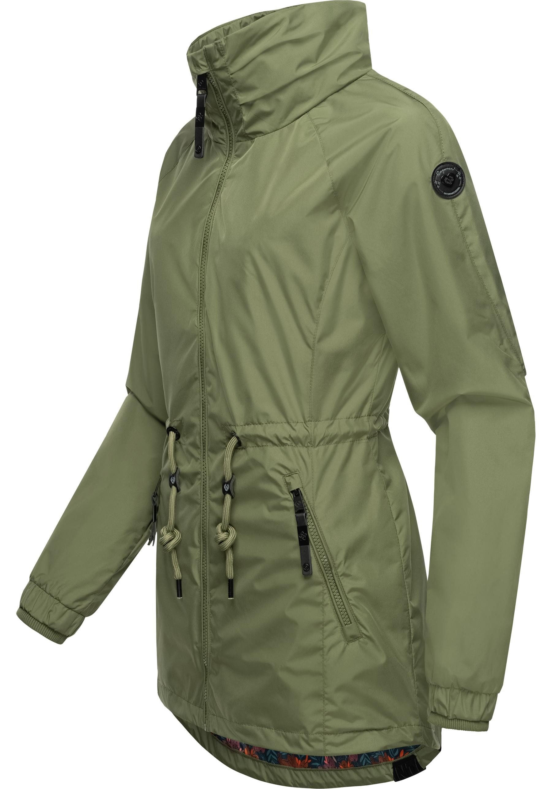 Ragwear Outdoorjacke Tacy wasserdichte Damen Übergangsjacke mit hohem Kragen