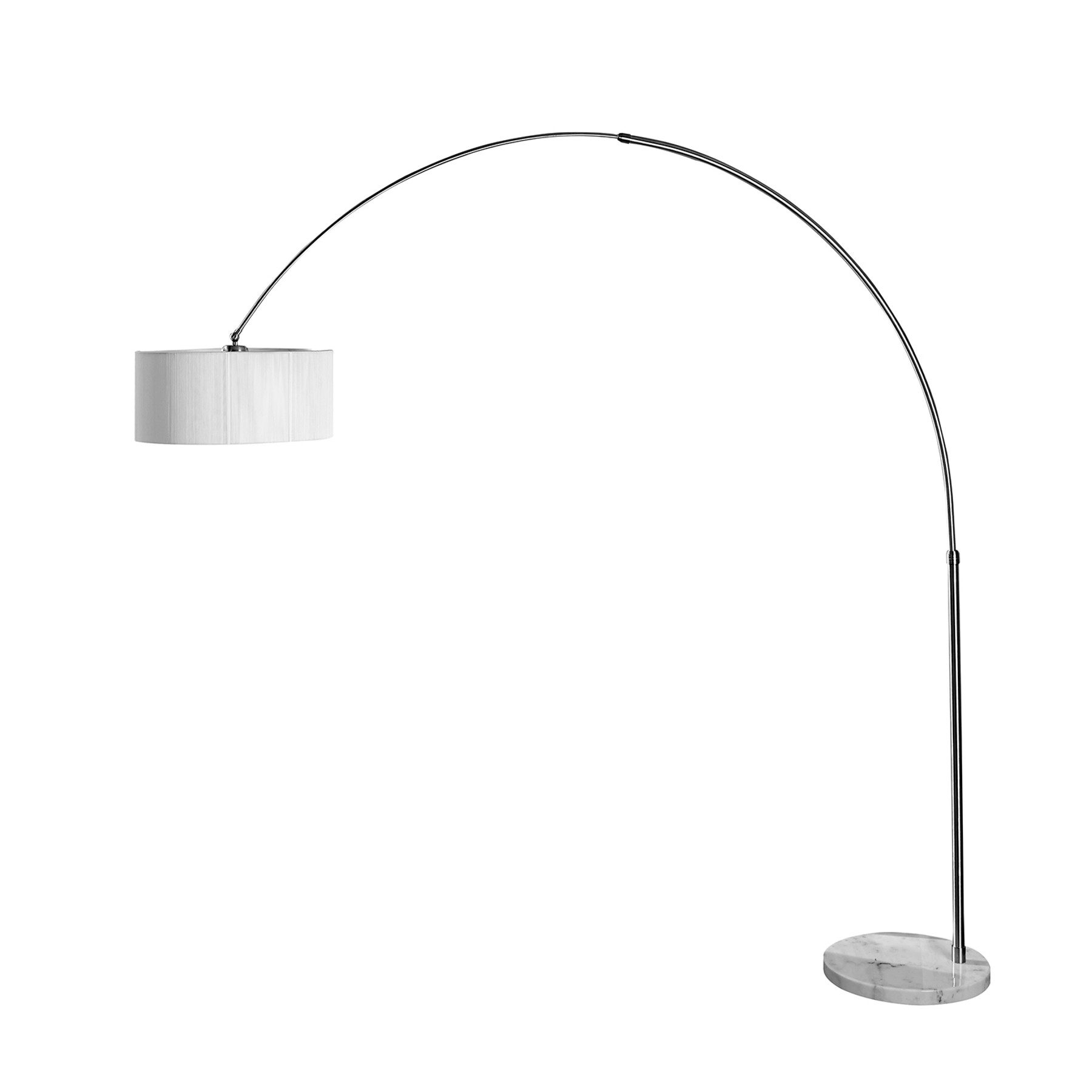riess-ambiente Bogenlampe EXTENSO 230cm weiß, ohne Leuchtmittel, Wohnzimmer · Metall · verstellbar · Modern Design