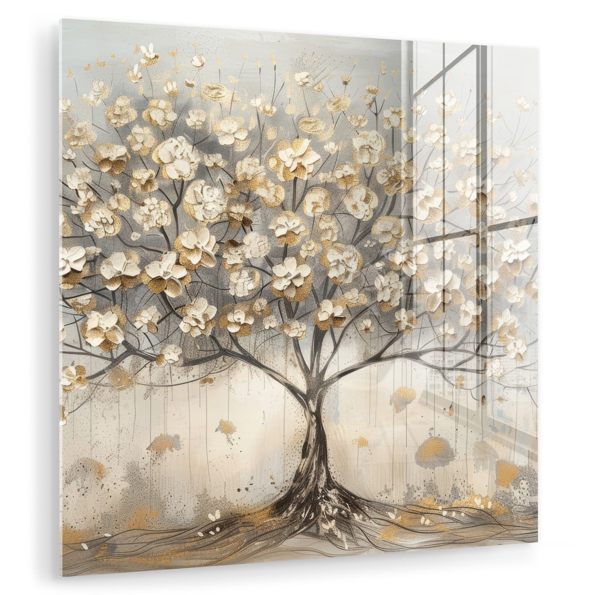 MuchoWow Acrylglasbild Baum - Beige - günstig online kaufen