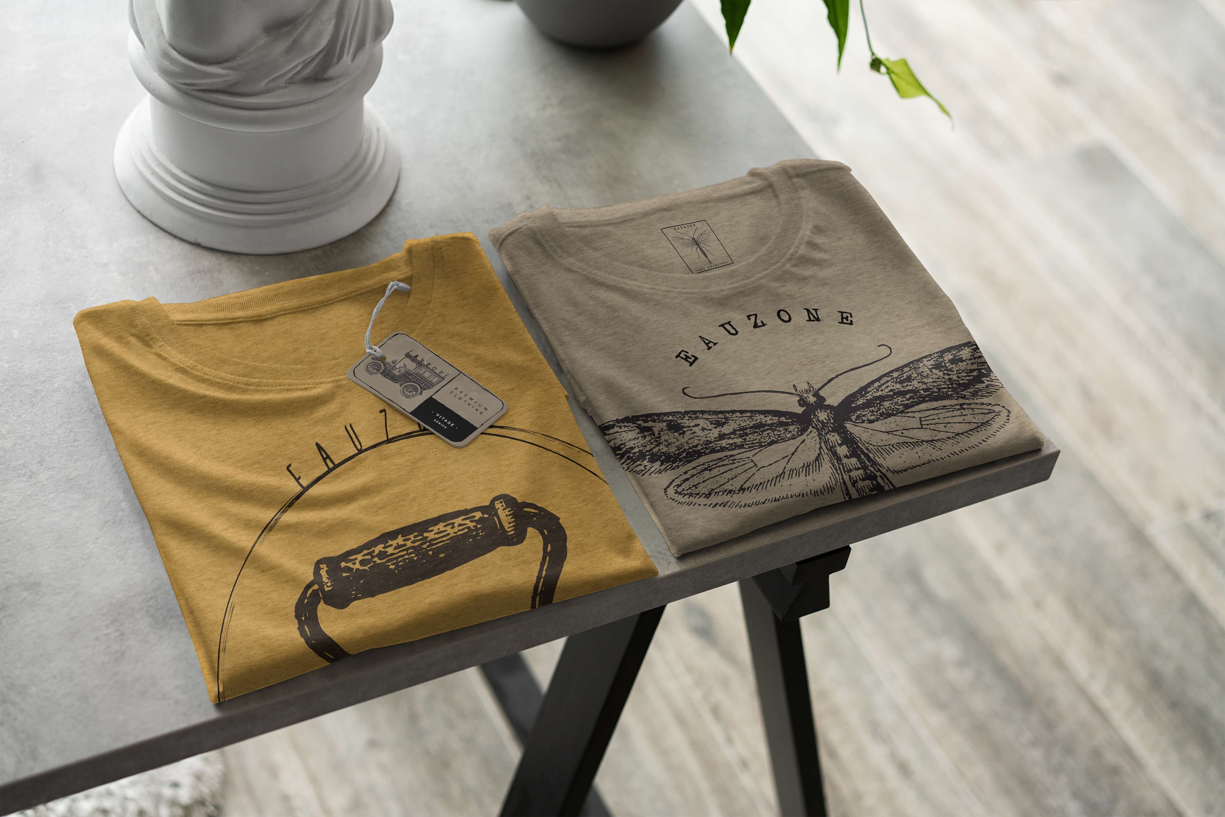Bügeleisen Herren Art T-Shirt Antique Sinus T-Shirt Gold Vintage