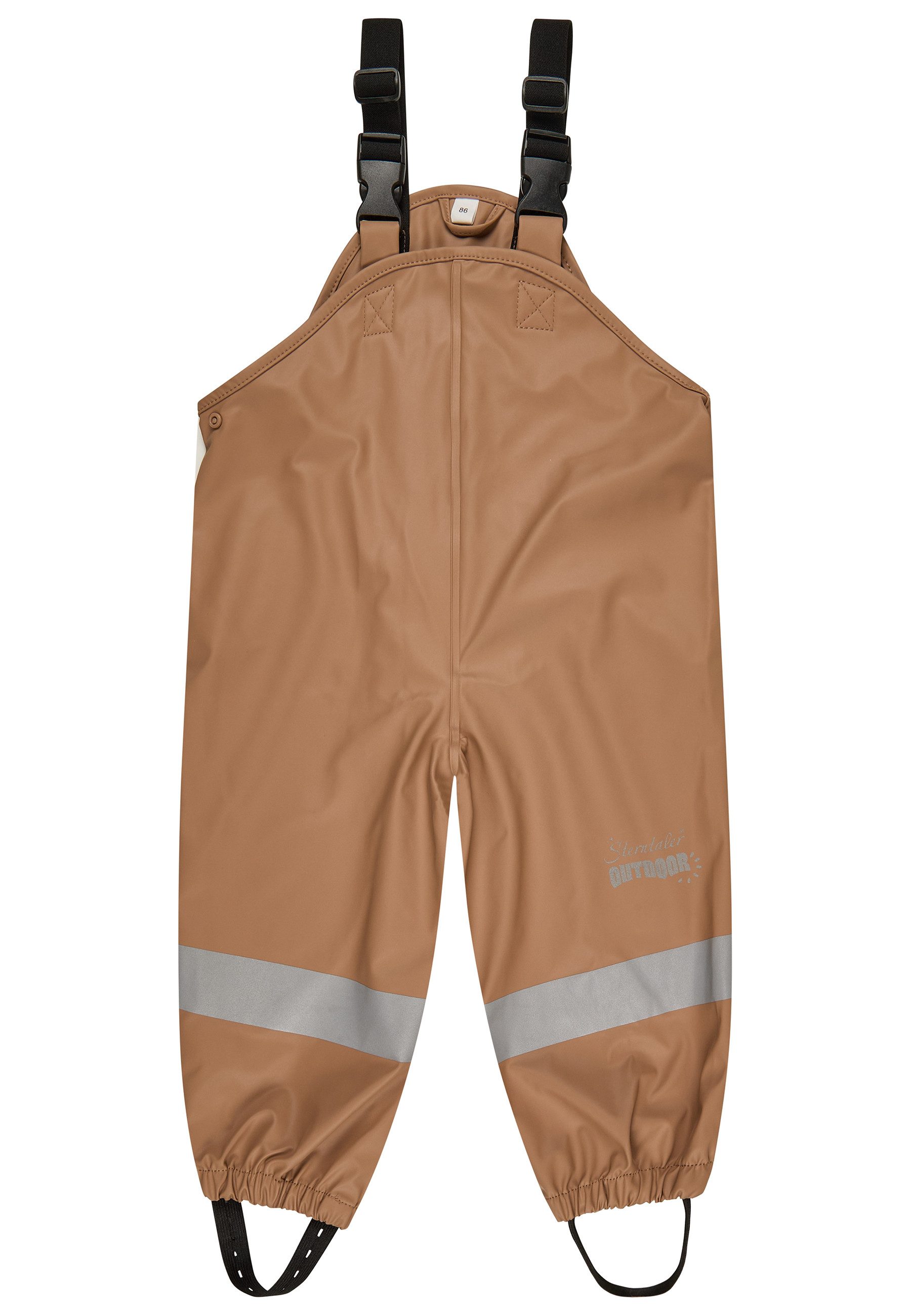 Sterntaler® Regenhose Regenhose ungefüttert uni (1-tlg., Regenträgerhose mit Druckknöpfen, Regenhose mit süßen Motiven) Kinder Hosenträger mit Reflektoren, Matschhosenträger verstellbar