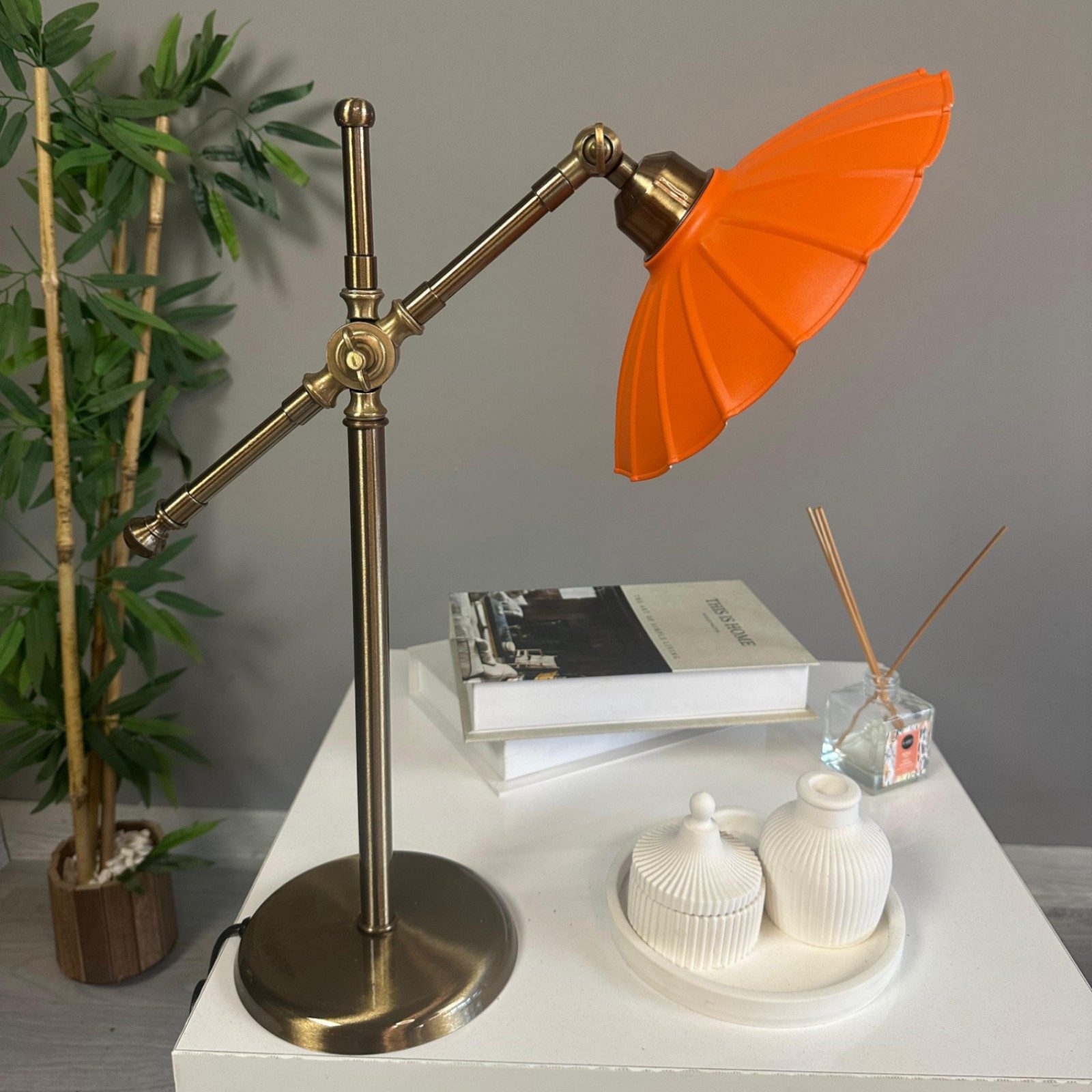Bamyum Nachttischlampe Nachttischlampe mit Kabel Risso Metal, ohne Leuchtmittel