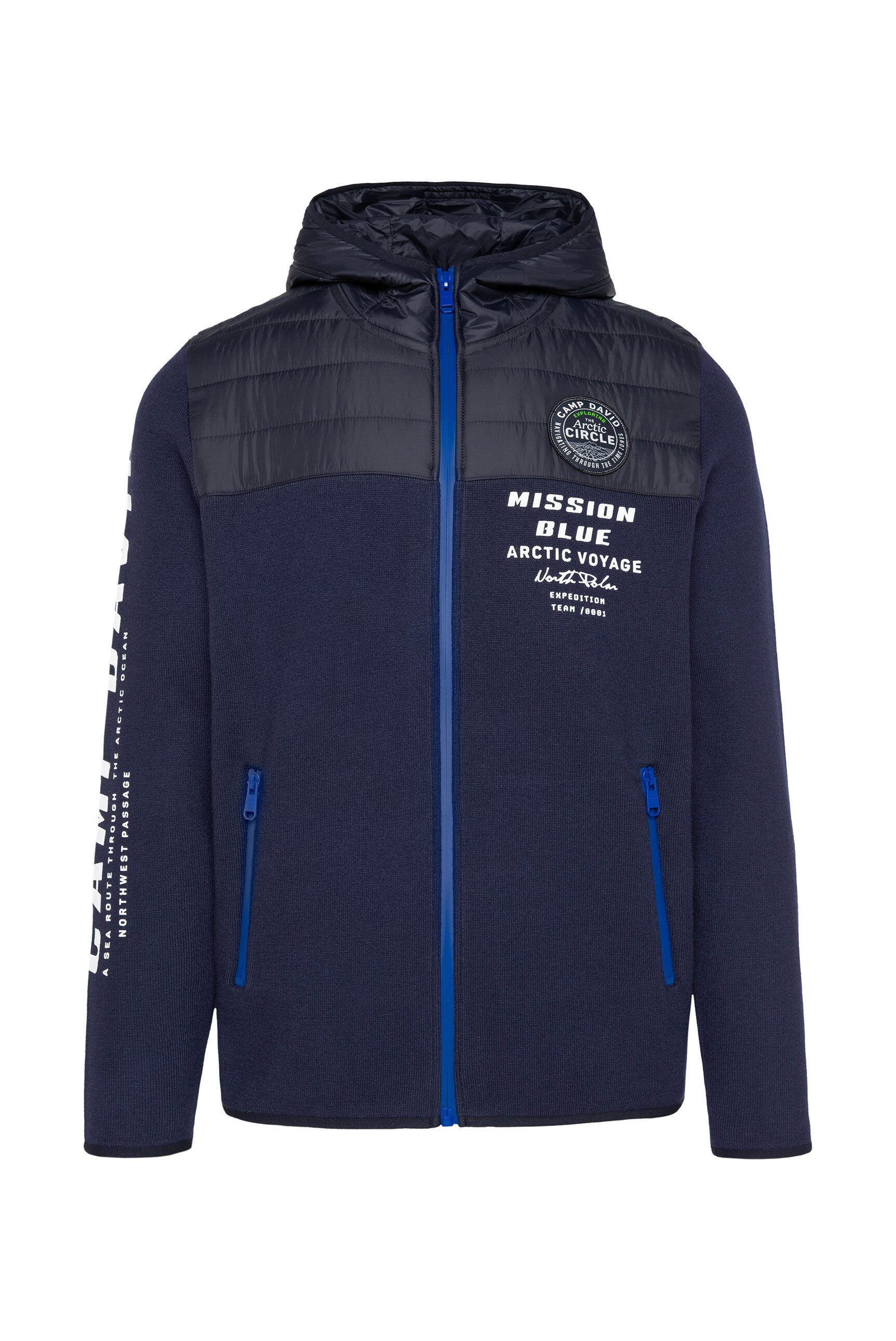 CAMP DAVID Kapuzenstrickjacke mit Stehkragen günstig online kaufen