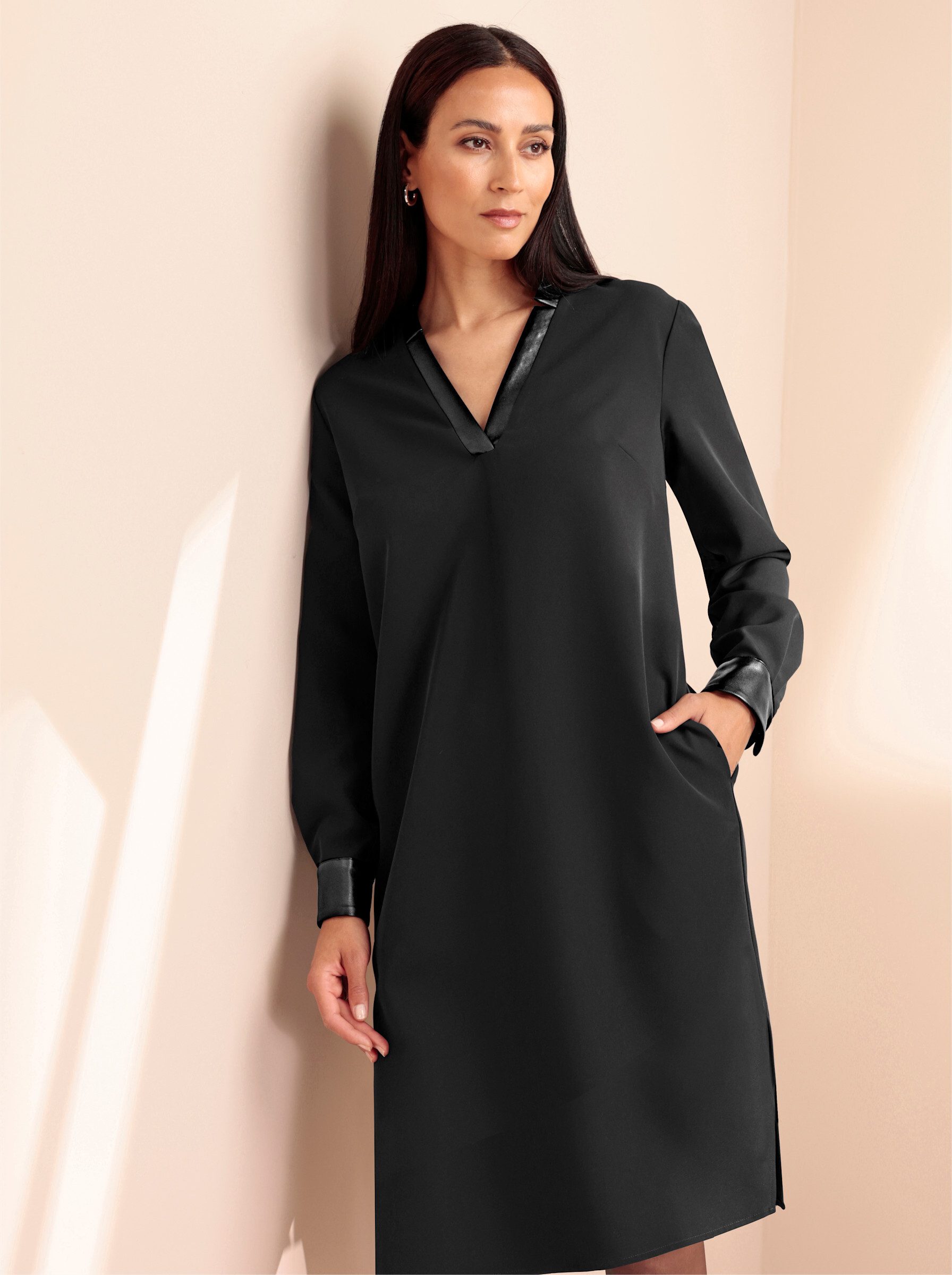 heine Jerseykleid Jersey-Kleid Langarm
