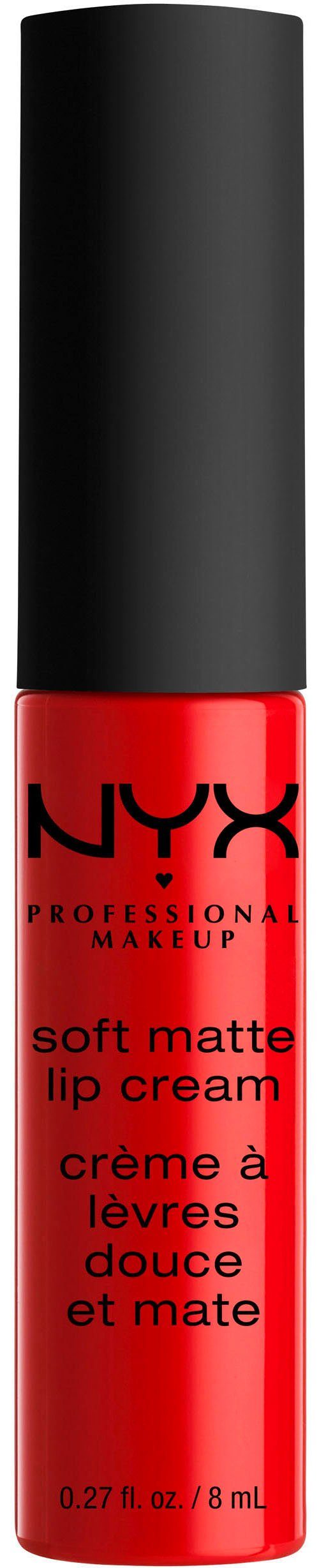 NYX PROFESSIONAL MAKEUP Lippenstift SOFT MATTE LIP CREAM, leichter, cremiger Lippenstift und mattem Finish