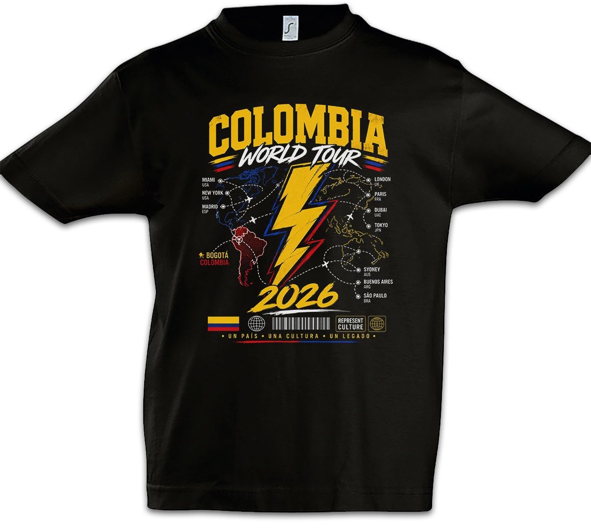 Urban Backwoods Print-Shirt Team Colombia 1 Kinder T-Shirt Kolumbien Fußball WM Soccer Football (1-tlg) Turnier 2026 Weltmeisterschaft Fan