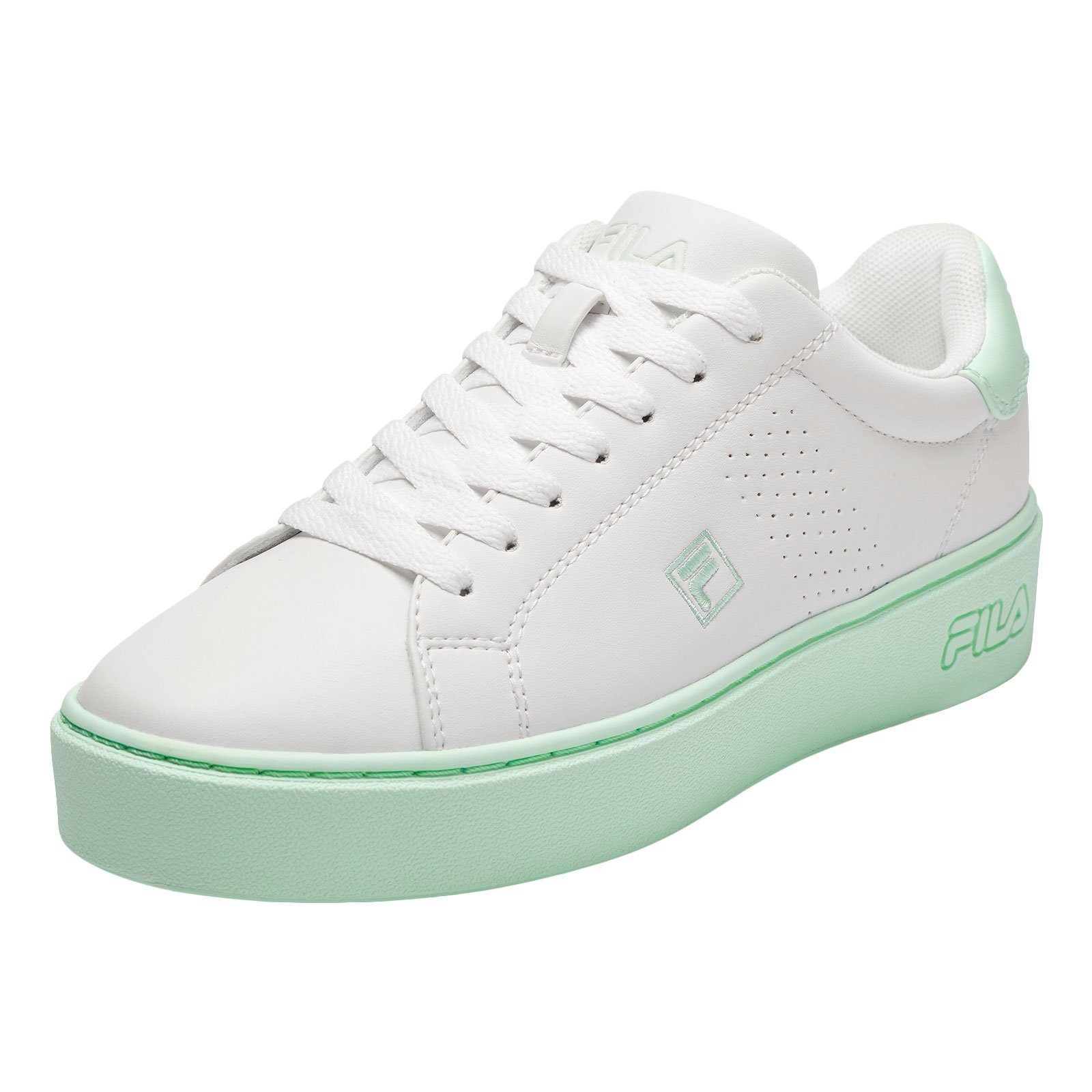 Fila Damen Akzenten zarten / 94W Pastellfarben mit und Sneaker Plateausohle white in bay