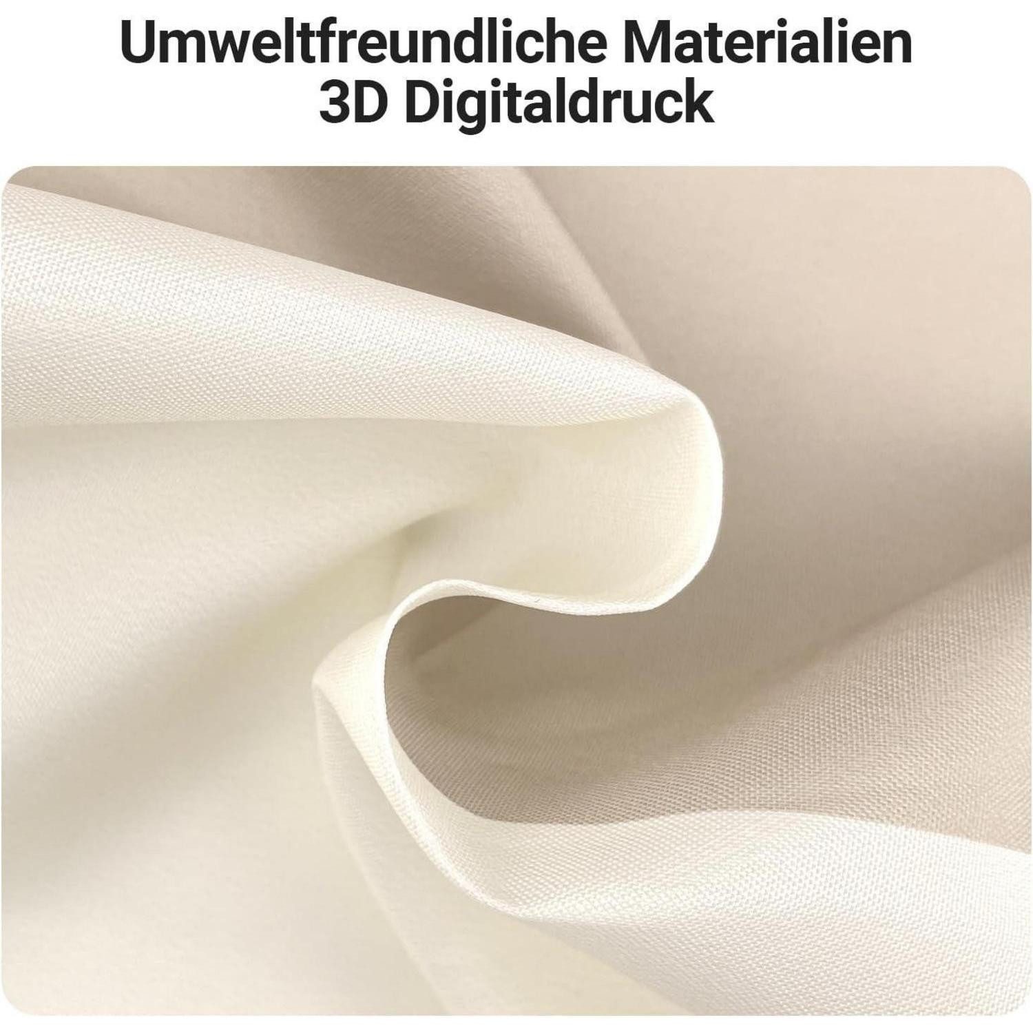LuxusKollektion Duschvorhang Duschvorhang 150x180cm Beige Streifen Wasserabweisend inkl. 12 Ringe