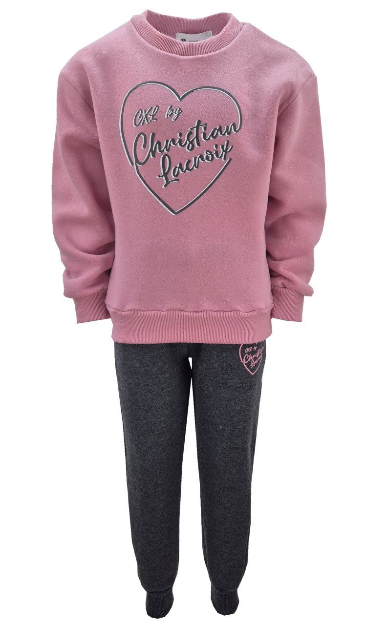 Girls Fashion Sweatanzug Freizeitset mit Weste, Kapuzen Jacke, Sweatshirt + Jogginghose, MF159
