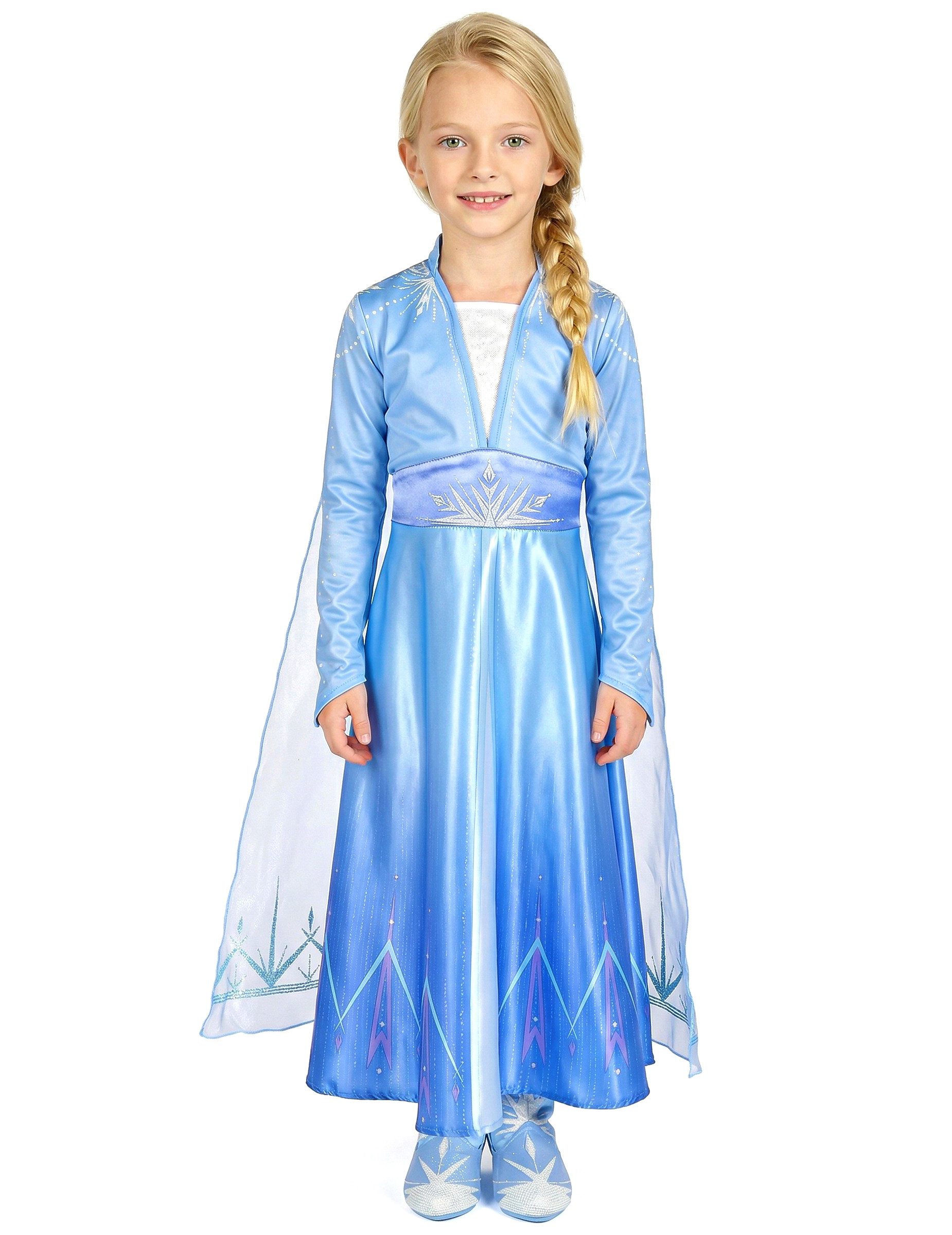 Disguise Kostüm Elsa Eiskönigin 2 Deluxe Mädchenkostüm Schneekönigin blau