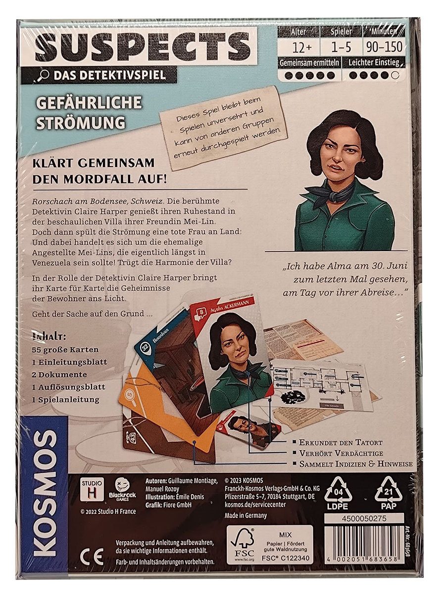 Kosmos Spiel Kosmos Suspects Das Detektivspiel Gefährliche Strömung Kartenspiel, Suspects Das Detektivspiel - Gefährliche Strömung