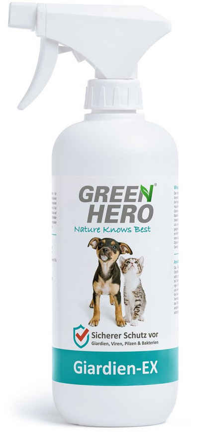 GreenHero Fellpflege Giardien-Ex schützt Hund & Katze vor Bakterien, Viren & Pilzen, 500 ml