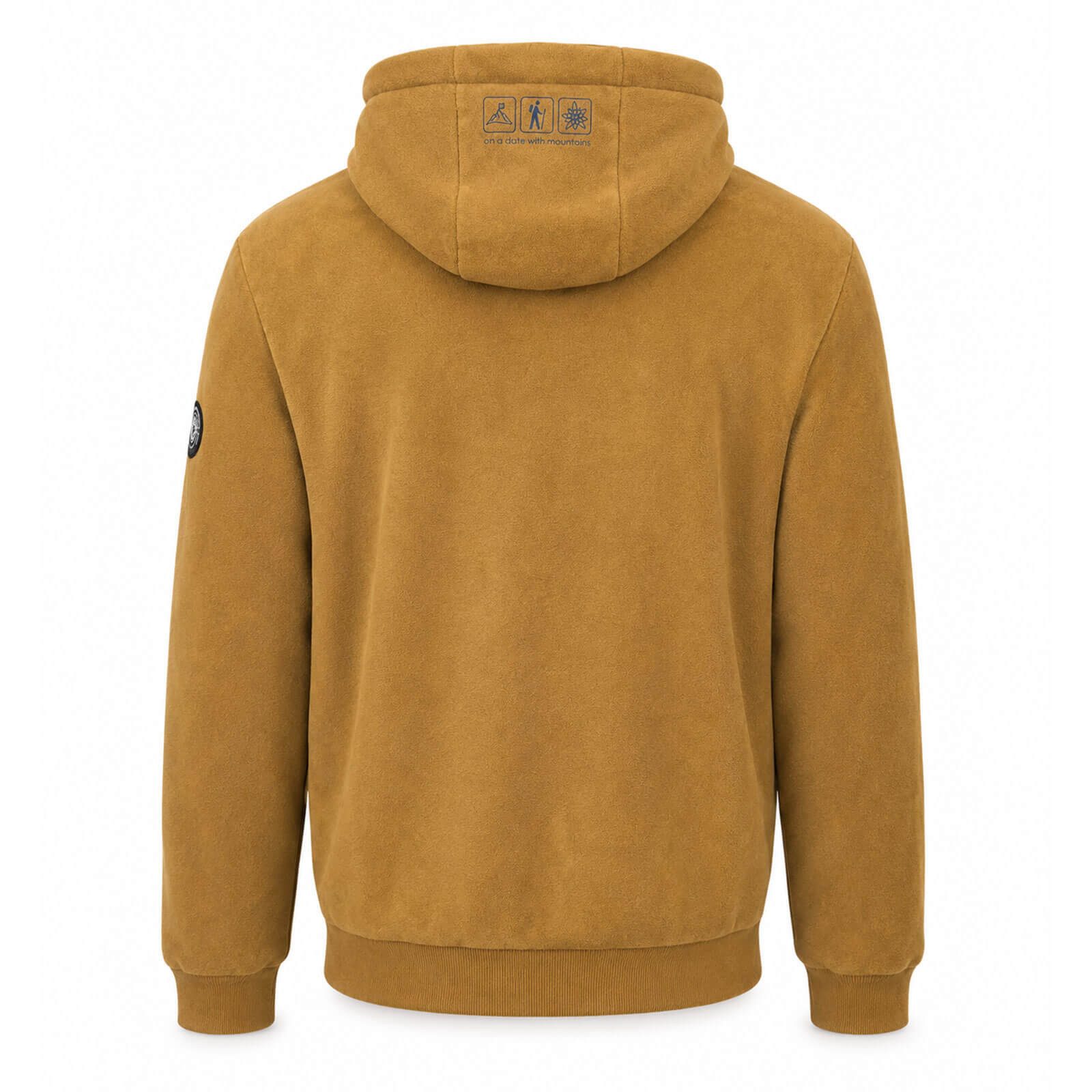 Coastguard Fleecejacke Herren Fleecejacke 62616 im Materialmix - Samtige Kapuzenjacke Fleece Kapuze mit zweifarbiger Kordel, Innenseite in Kontrastfarbe, Tasche – Bild 5 von 5