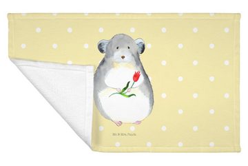 Mr. & Mrs. Panda Handtuch Chinchilla Blume - Gelb Pastell - Geschenk, Gute Laune, Sport Handtuc, (1-St), Bunt bedruckt