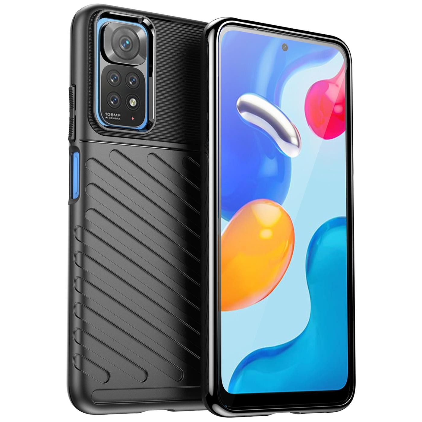 CoolGadget Handyhülle Thunder Hybrid Case für Xiaomi Redmi Note 11 / 11S 6,43 Zoll, stylische rutschfeste Schutzhülle Handy Hülle für Redmi Note 11 / 11S