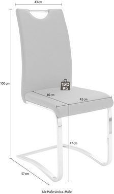 MCA furniture Freischwinger Köln (Set, 4 St), Kunstlederbezug, Komfortsitzhöhe, Stuhl belastbar bis 120 kg