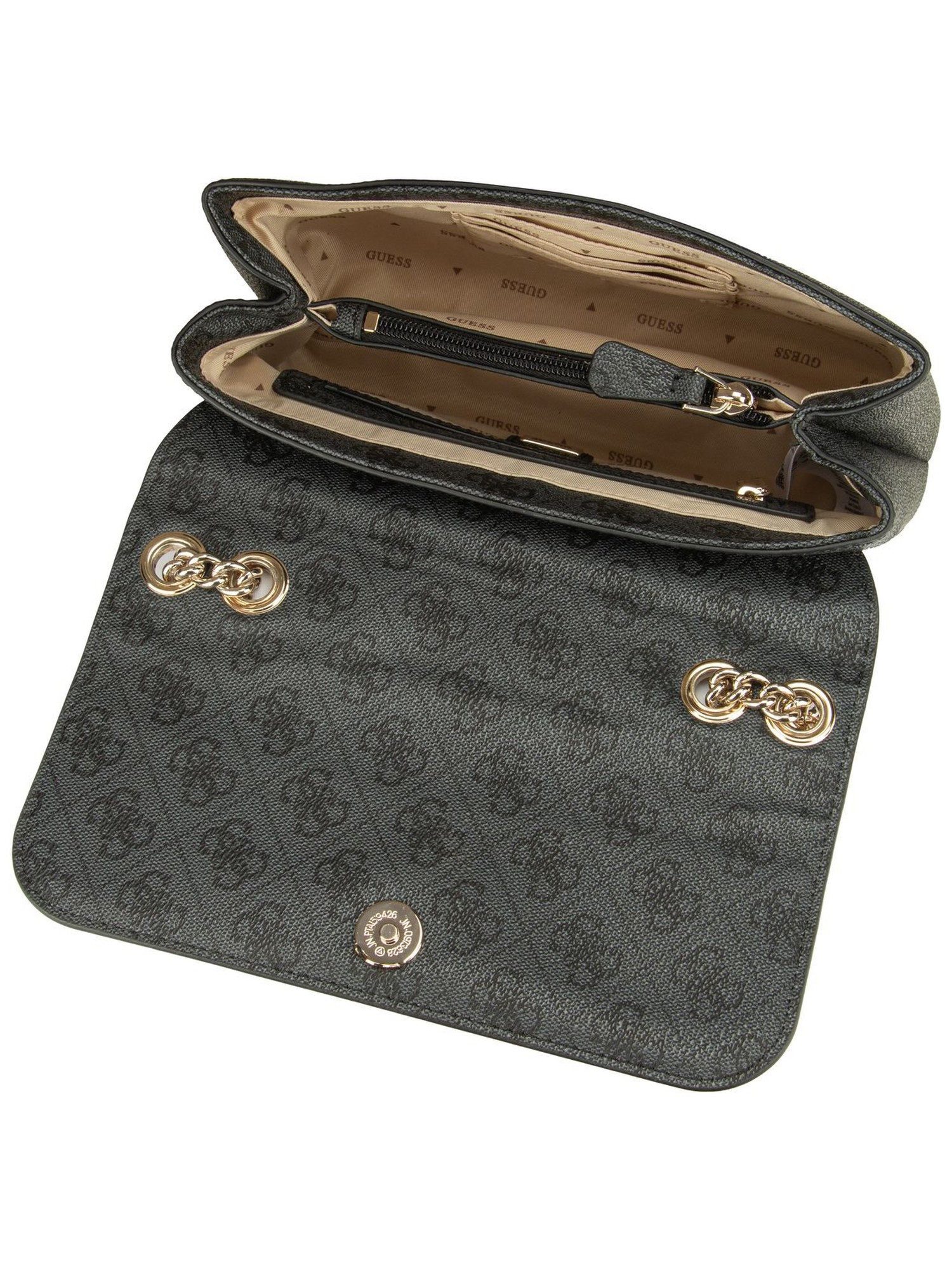 Guess Handtasche Eco Erica Conv Flap Logo, Schultertaschen