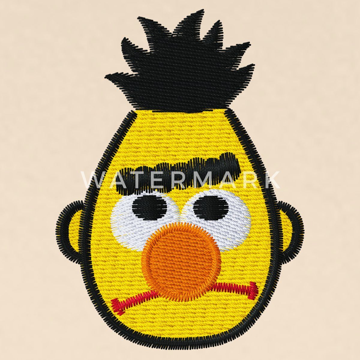 Spreadshirt T-Shirt Sesamstraße Bert Als Stickmotiv Relaxed Fit Unisex T-Shirt (1-tlg)