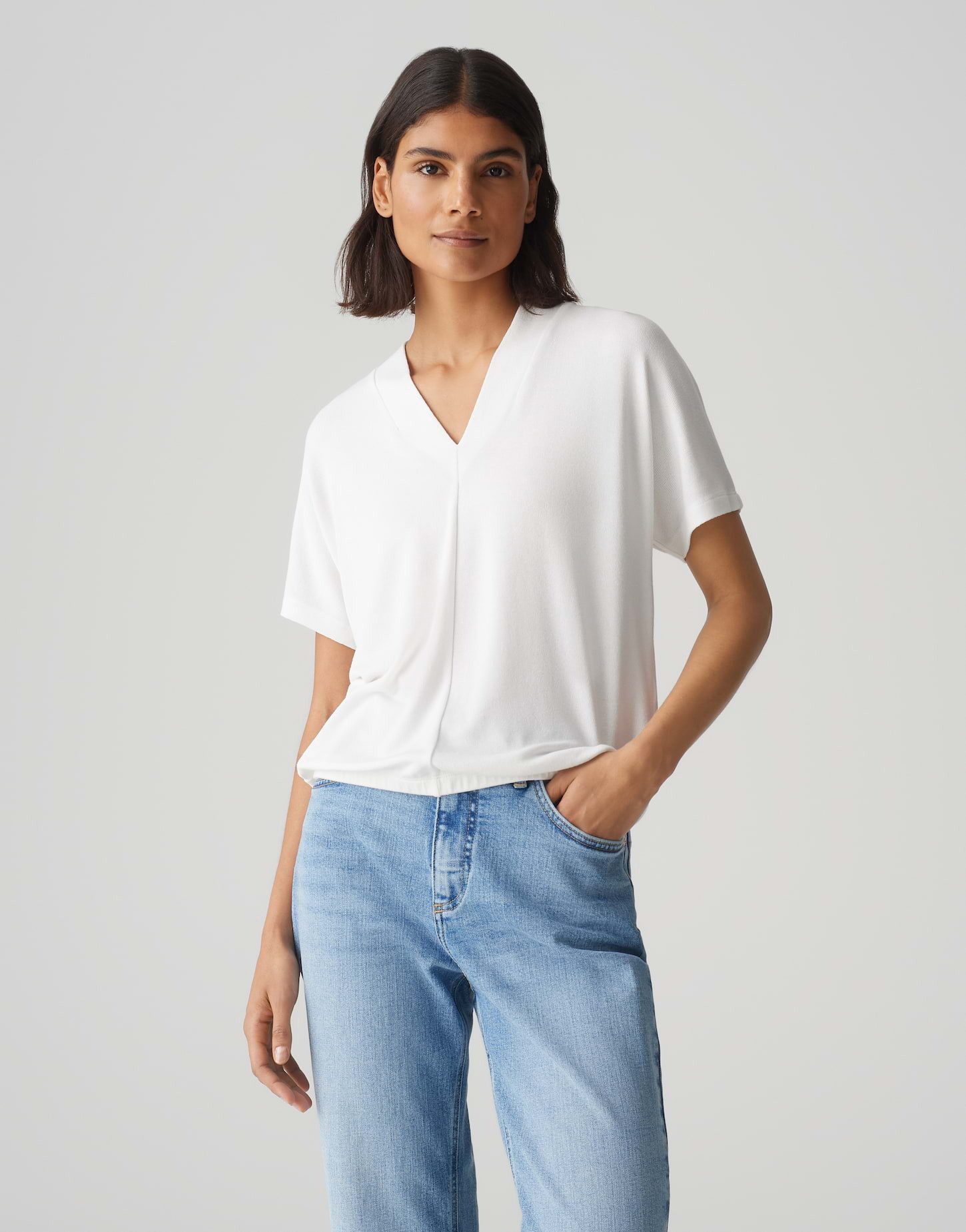 OPUS Kurzarmshirt SAGIE Regular in Feinstrick günstig online kaufen