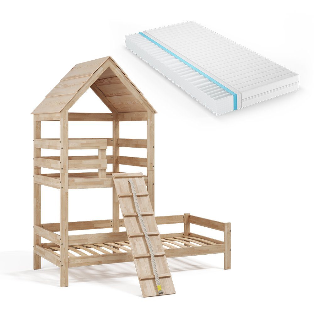 VitaliSpa® Hausbett Teddy, Naturholz, 90x200 cm günstig online kaufen