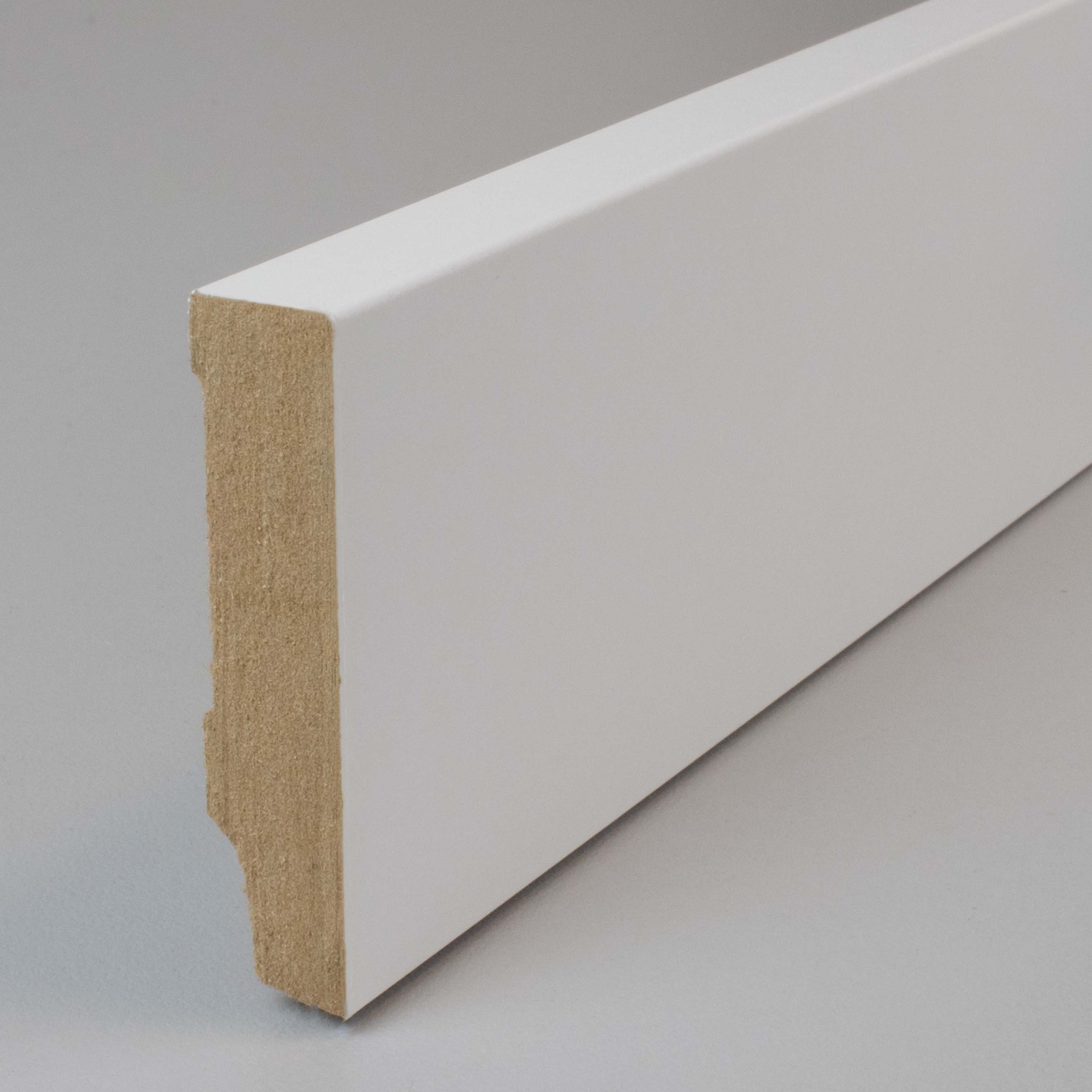 PROVISTON Sockelleisten-Aussenecke 13 x 58 x 400 mm Aussenwinkel MDF-Kern foliert Weiß by PROVISTON, 2-St.