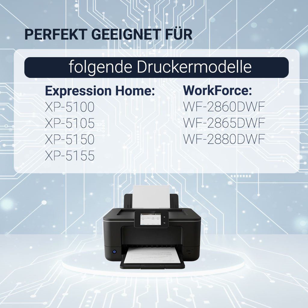 Druckerparadies 10er Pack Druckerpatronen 502 502XL kompatibel mit Epson XP-5100 Tintenpatrone (10-tlg)