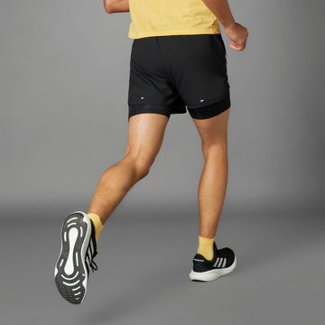 adidas Performance Laufshorts Own the Run 3-Streifen 2-in-1 Shorts IQ3808 2-in-1-Shorts von adidas aus feuchtigkeitsabsorbierenden AEROREADY