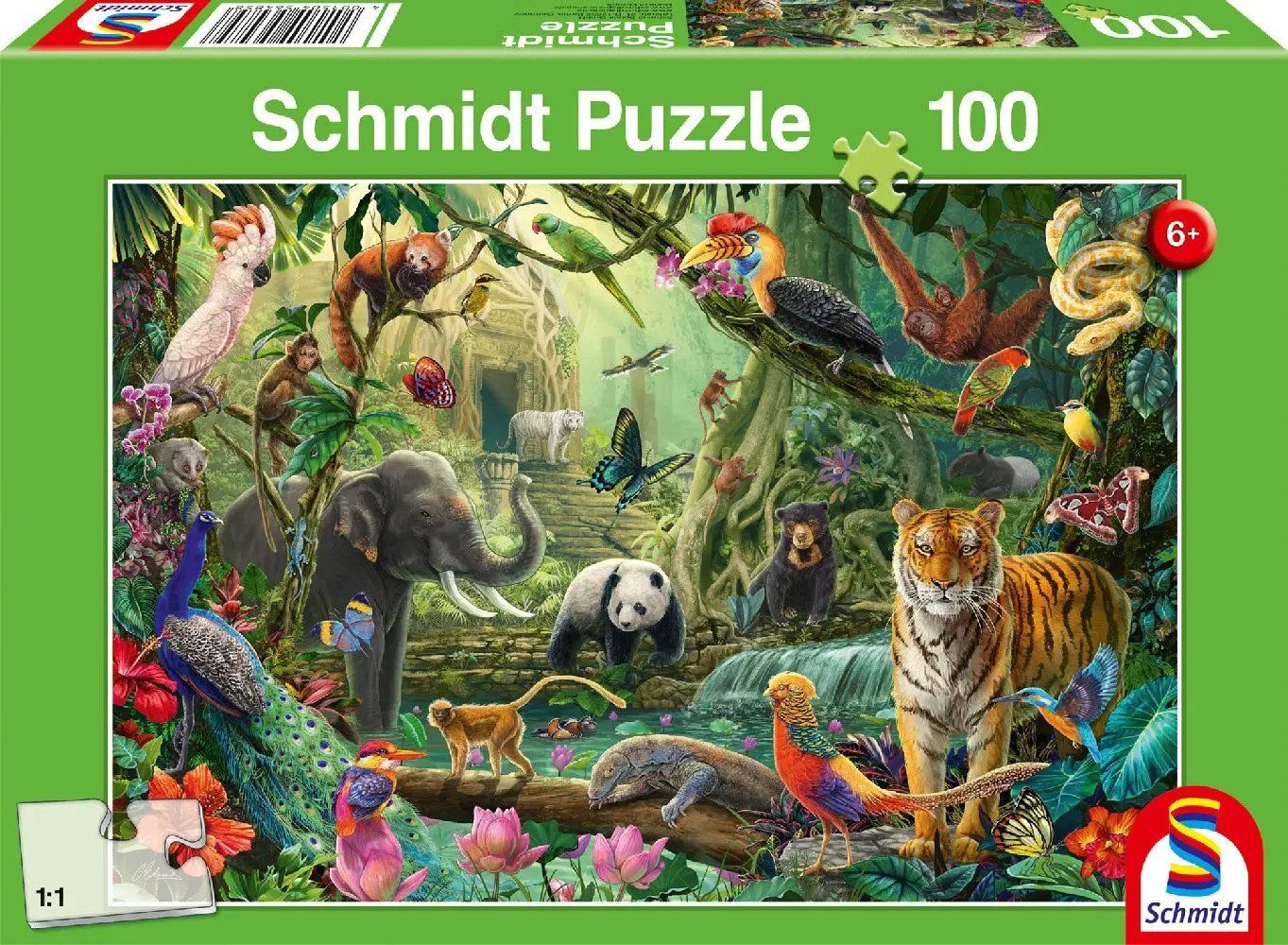 Puzzle Bunte Tierwelt im Dschungel
