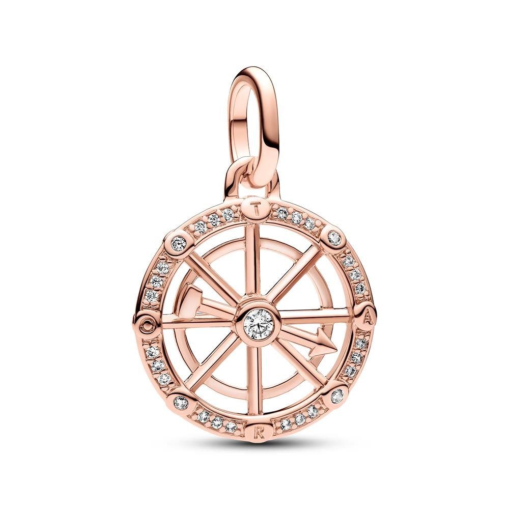 Pandora Charm-Einhänger ME Wheel of Fortune Medaillon Charm-Anhänger, rosé