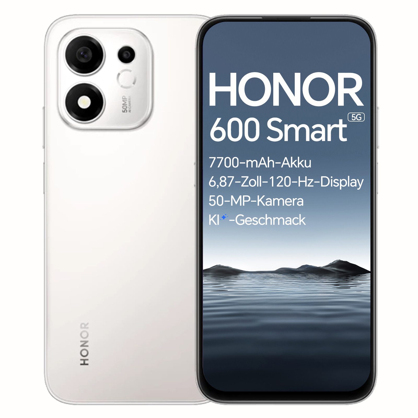 Honor HONOR 600 Smart 5G Smartphone 7700mAh Akku 45W SuperCharge AI-Taste Smartphone (256 GB Speicherplatz)
