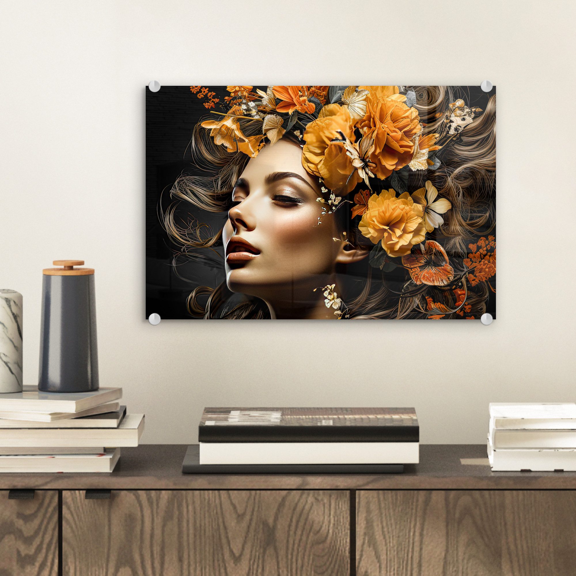 MuchoWow Acrylglasbild Frau - Porträt - günstig online kaufen