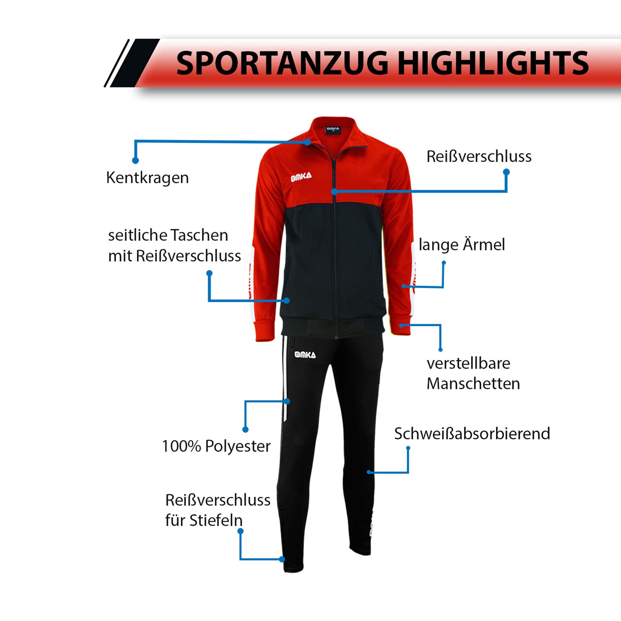 OMKA Trainingsanzug OK203K, OMKA Trainingsanzug Sportanzug Jogginganzug Fre günstig online kaufen