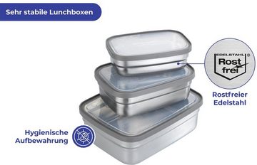 Maximex Lunchbox, Edelstahl, (Set, 3-tlg), Edelstahl