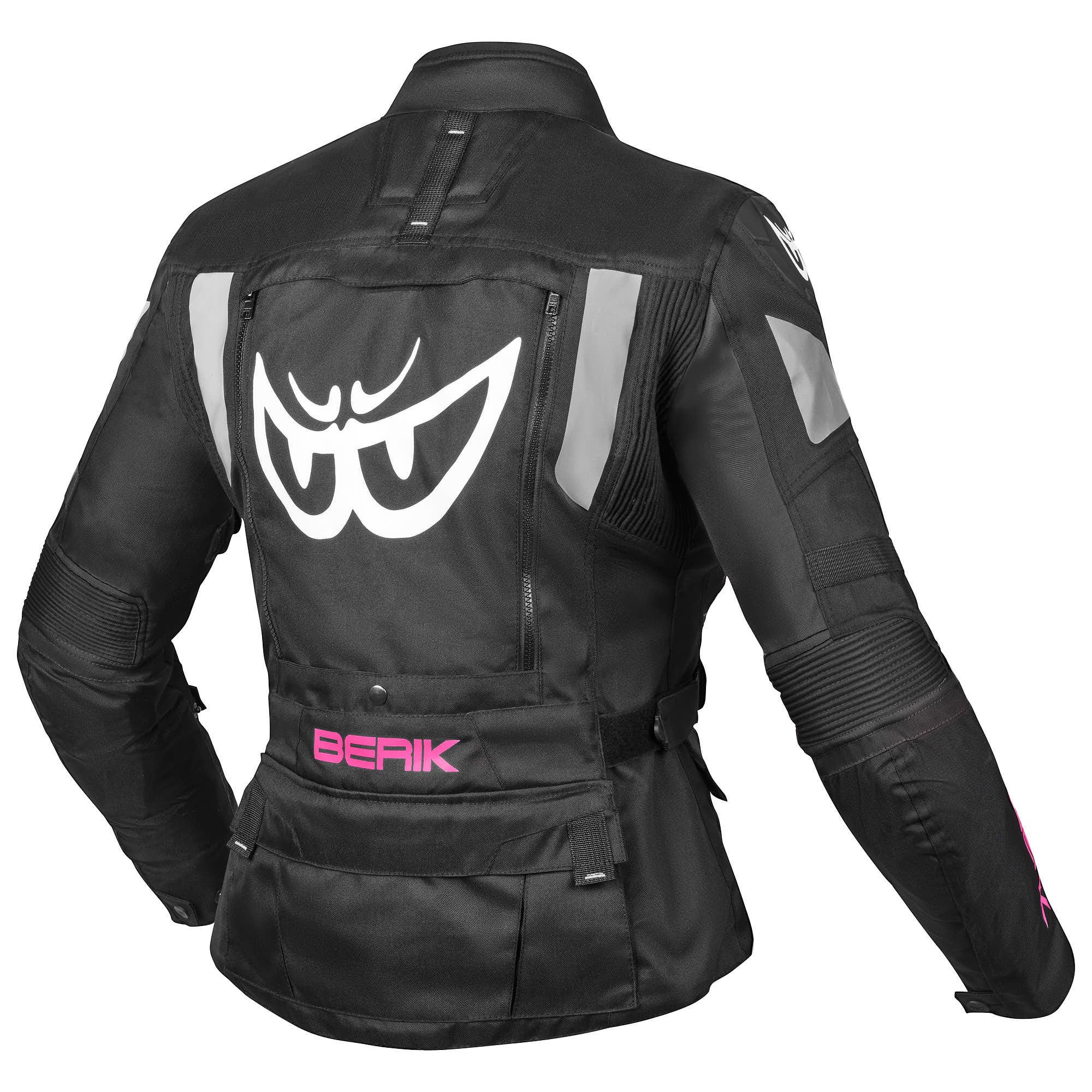 Berik Motorradjacke Furmia wasserdichte Damen Motorrad Textiljacke Verbindungsreißverschluss,Ellenbogenprotektoren enthalten,herausn