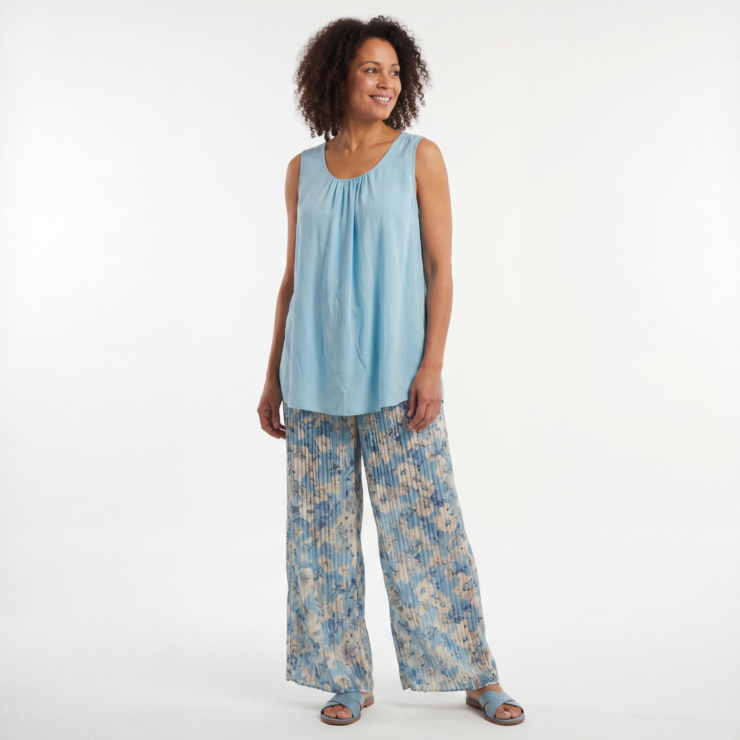 OriginalYou Trägertop Damen Long Top Sommer Oberteil ärmelloses Strandshirt mit Innentop für blickdichten Tragekomfort, erhältlich von 36-50