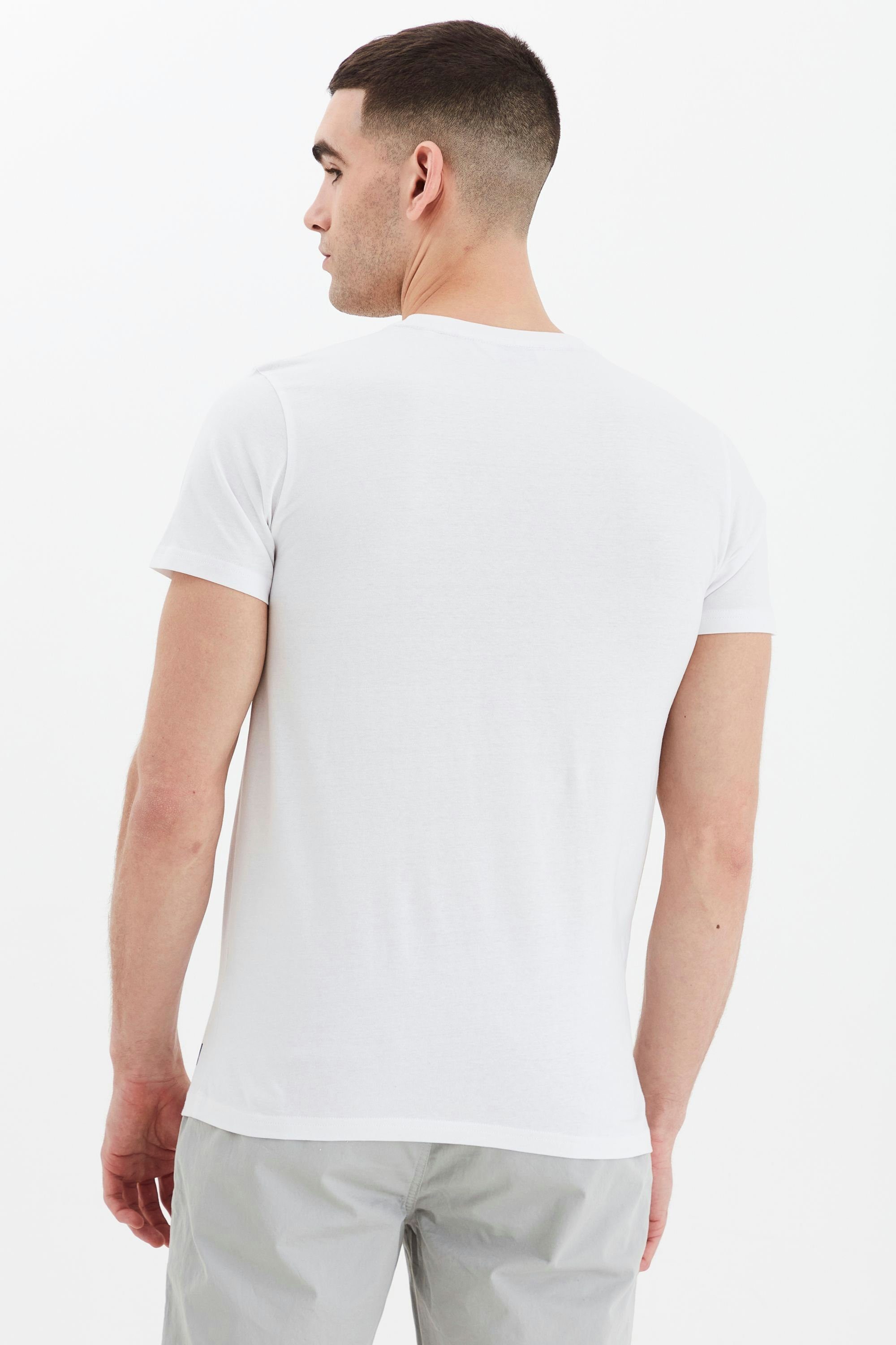 White T-Shirt !Solid (110601) SDPedro Print-Shirt Print mit