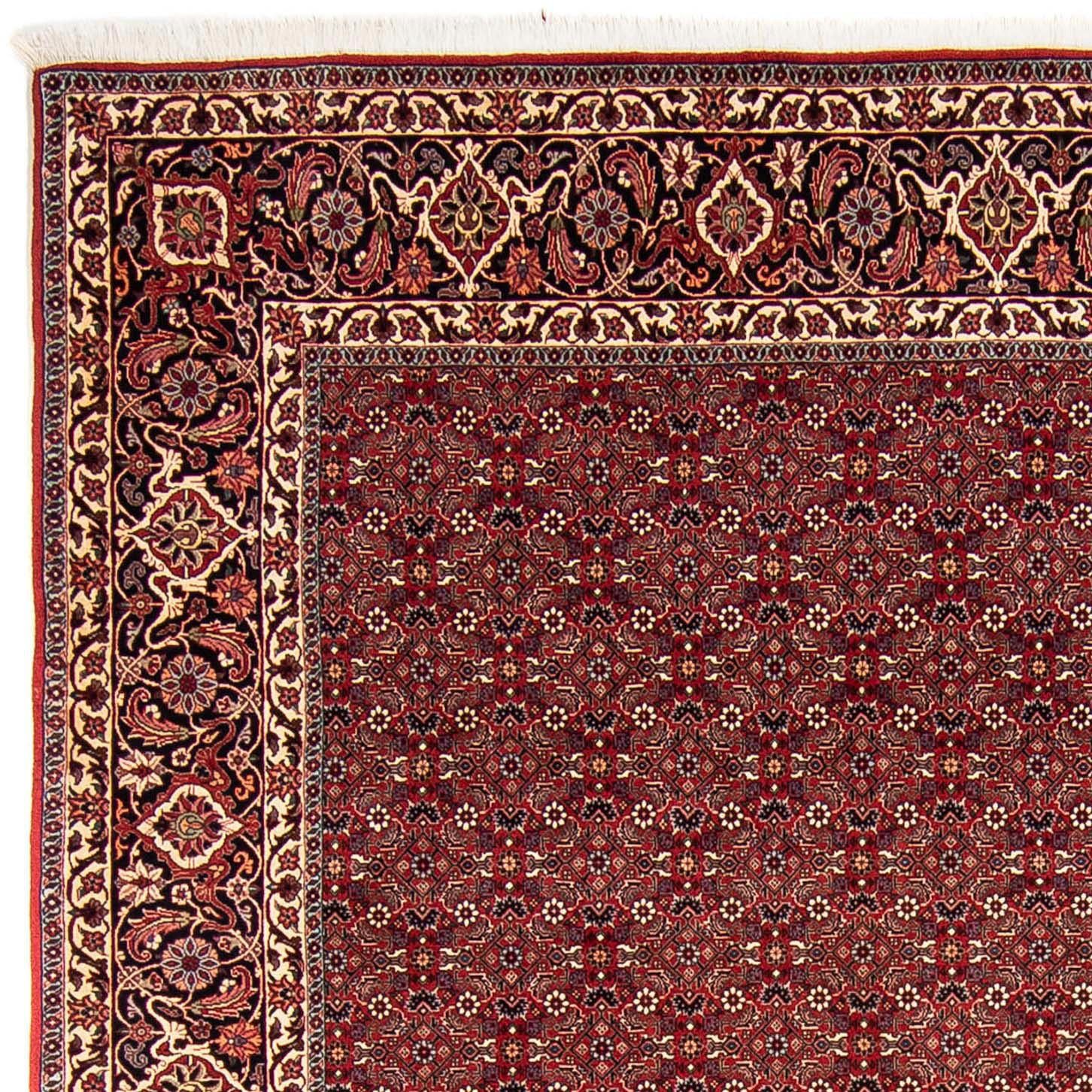 Perser Orientteppich morgenland, rechteckig, - 288 Wohnzimmer, Bidjar dunkelrot, - 15 Zertifikat Handgeknüpft, Einzelstück mit x mm, - 256 cm Höhe: