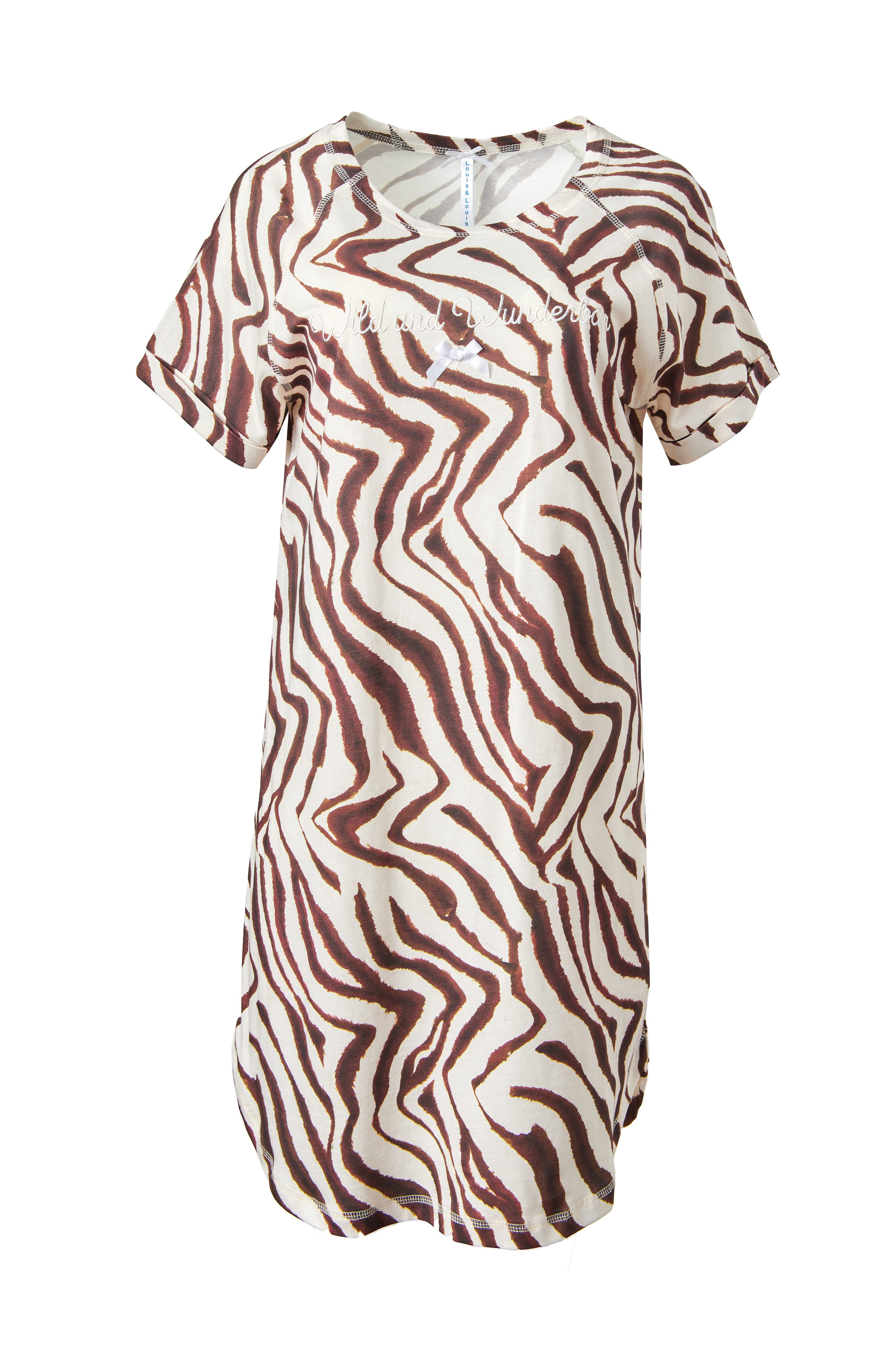 Louis & Louisa Nachthemd Nachtkleid Oversize zebra "Wild und Wunderbar" Raglan